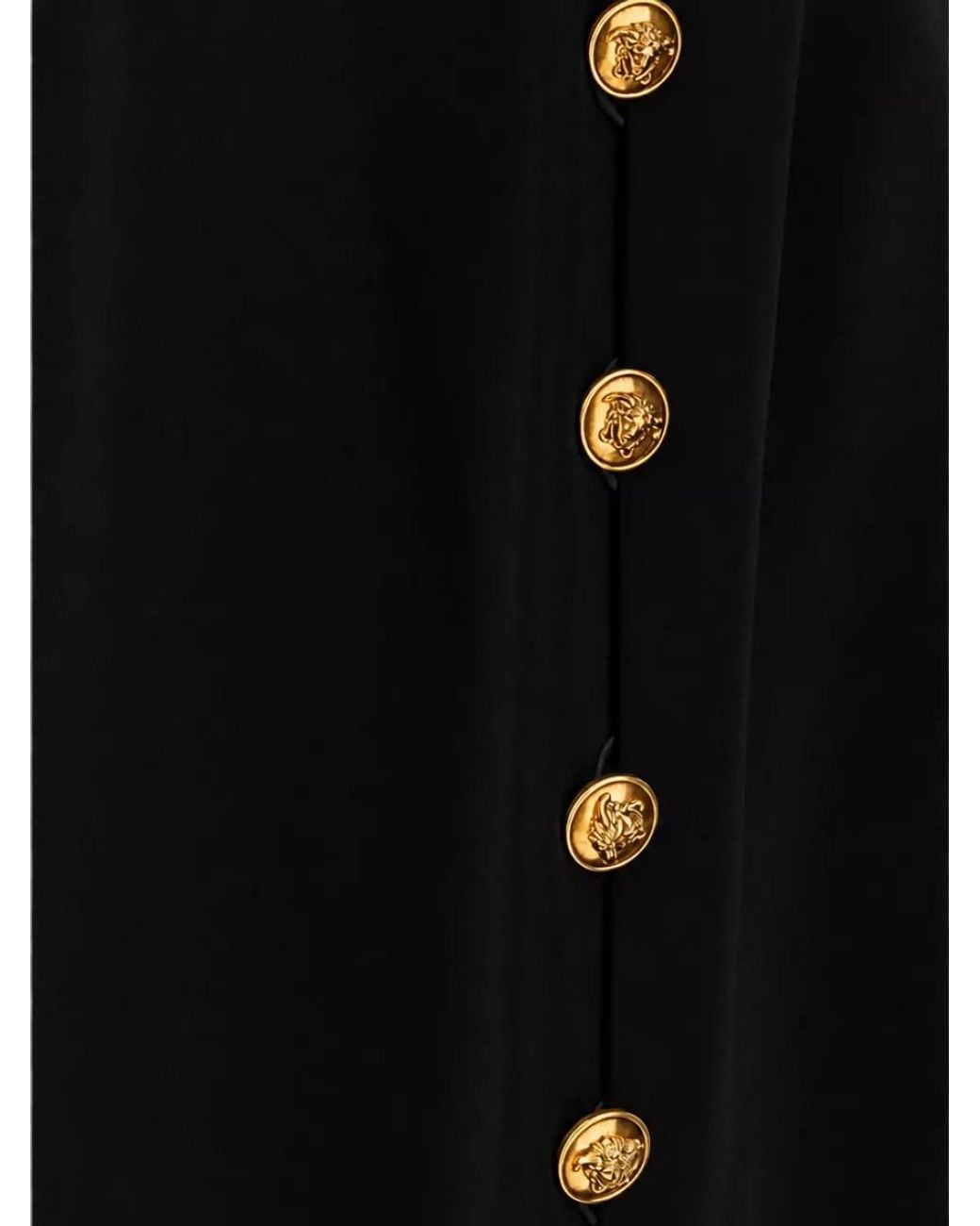 Versace Black Stretch Fitted Skirt