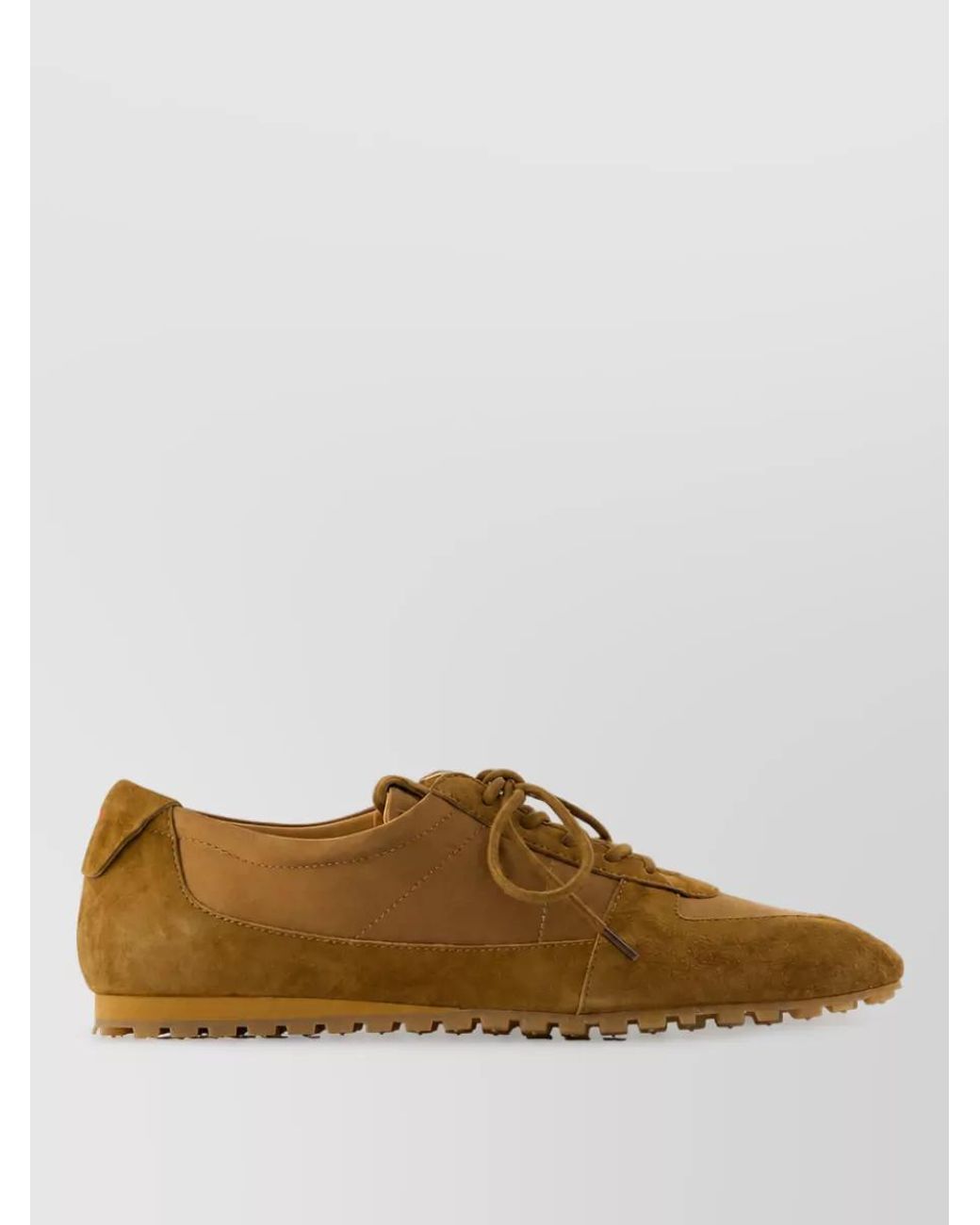 Aeyde Brown Leather Lace-Up Sneakers