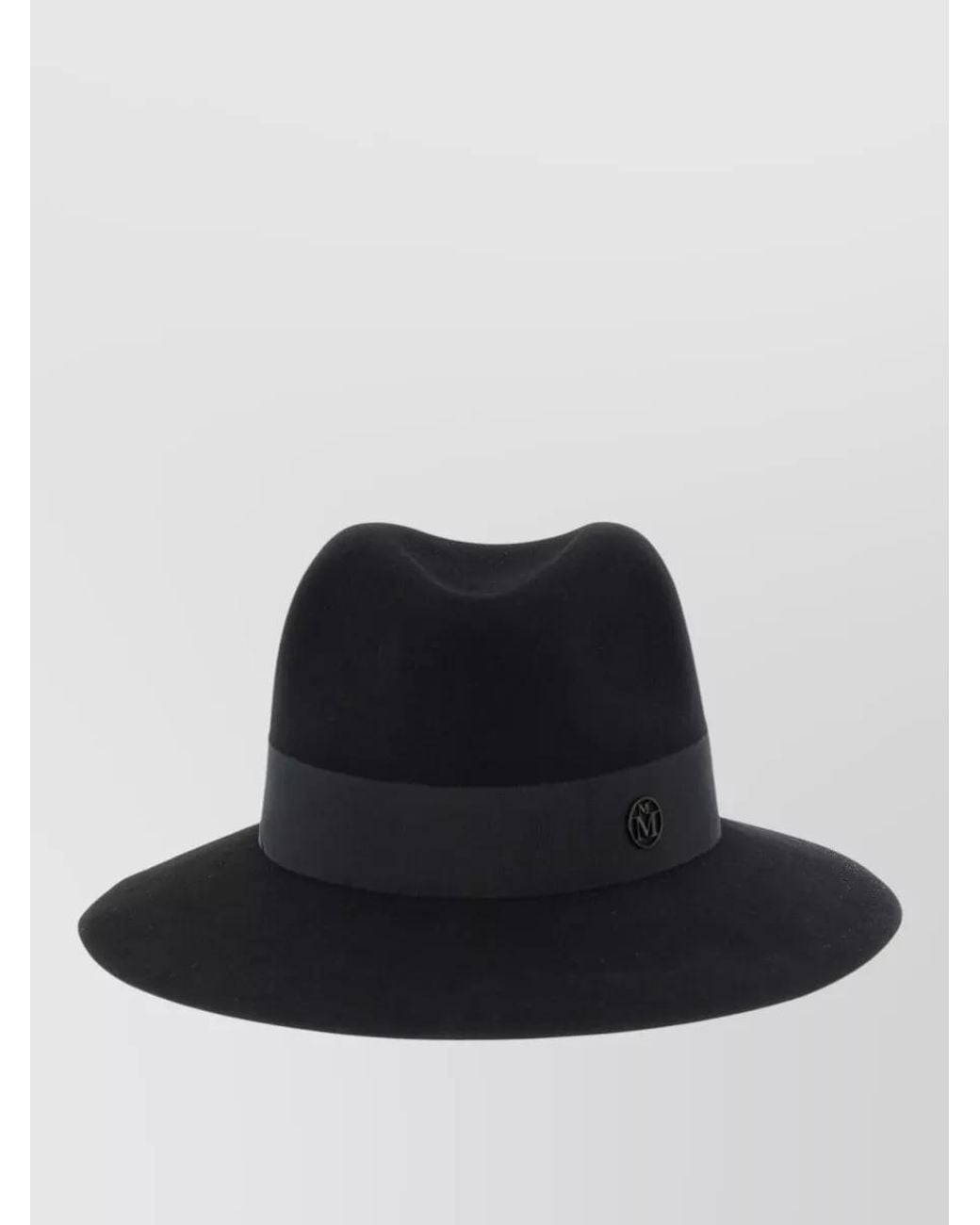 Maison Michel Black Rabbit Felt Fedora Hat