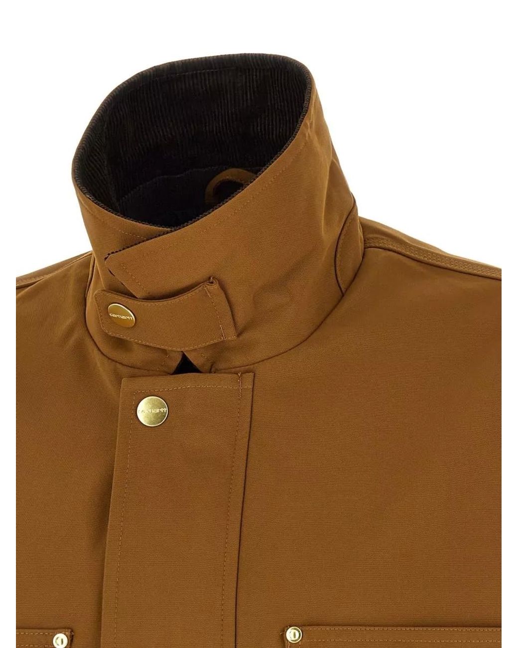 Carhartt Brown Nylon Single-Breasted Jacket for men