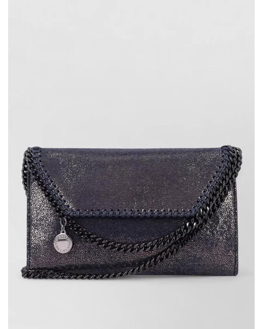 Stella McCartney Gray Falabella Wallet On Chain Clutch Bag