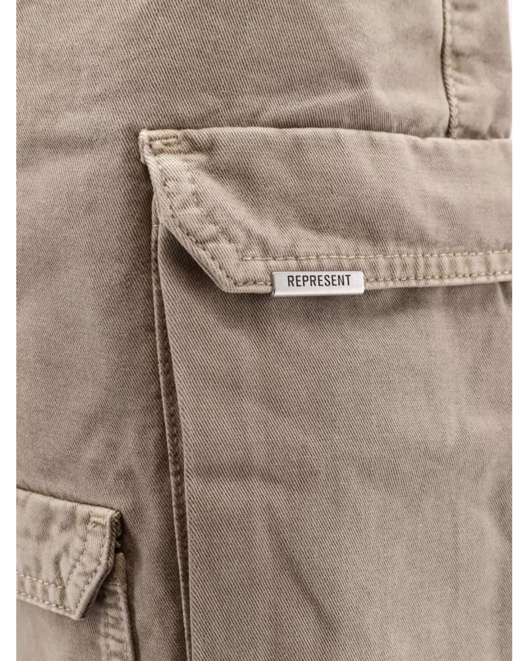 Represent Natural Cotton Cargo Shorts for men