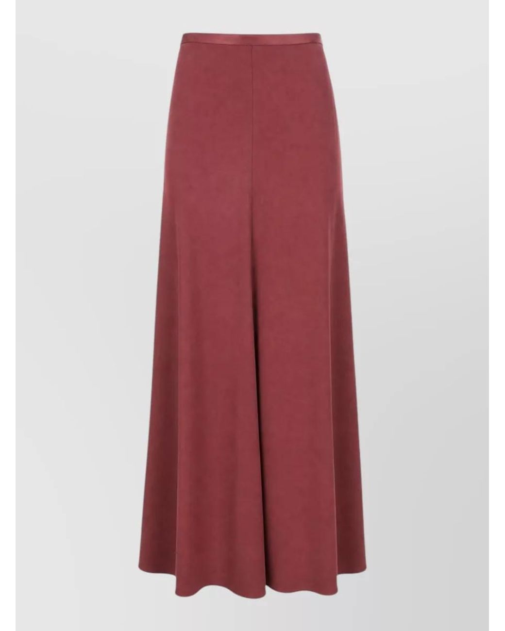 Alberta Ferretti Red Viscose Midi Skirt