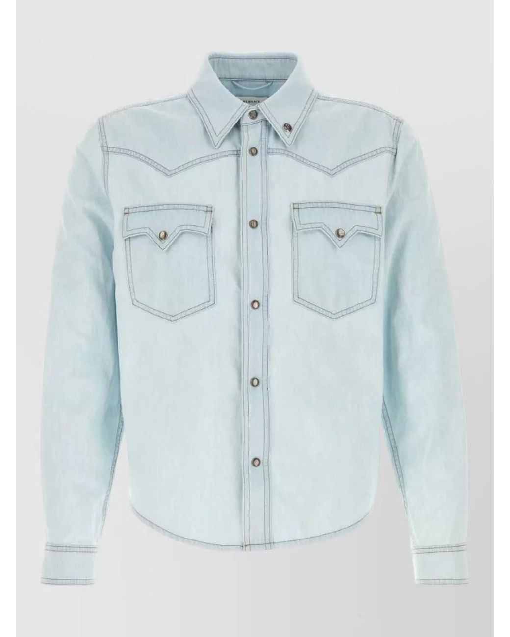 Versace Blue Denim Shirt for men