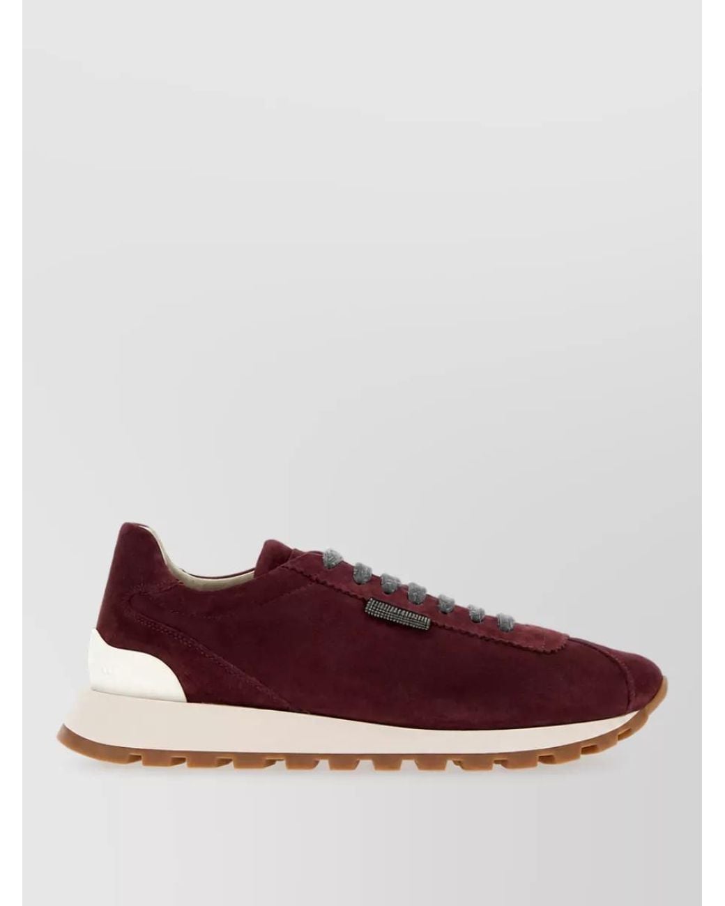 Brunello Cucinelli Brown Suede Lace-Up Sneakers