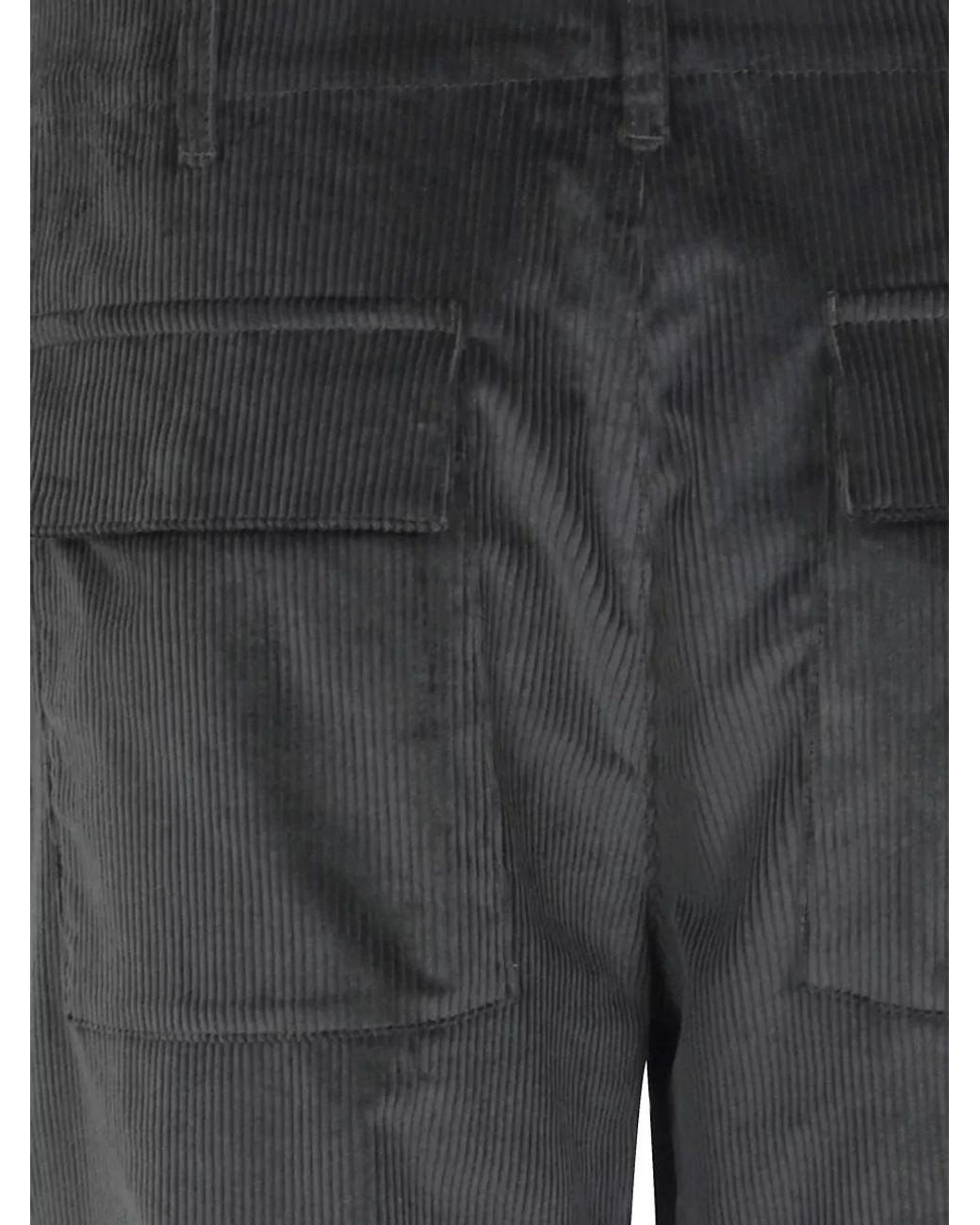 Etro Gray Cotton Straight-Leg Trousers for men