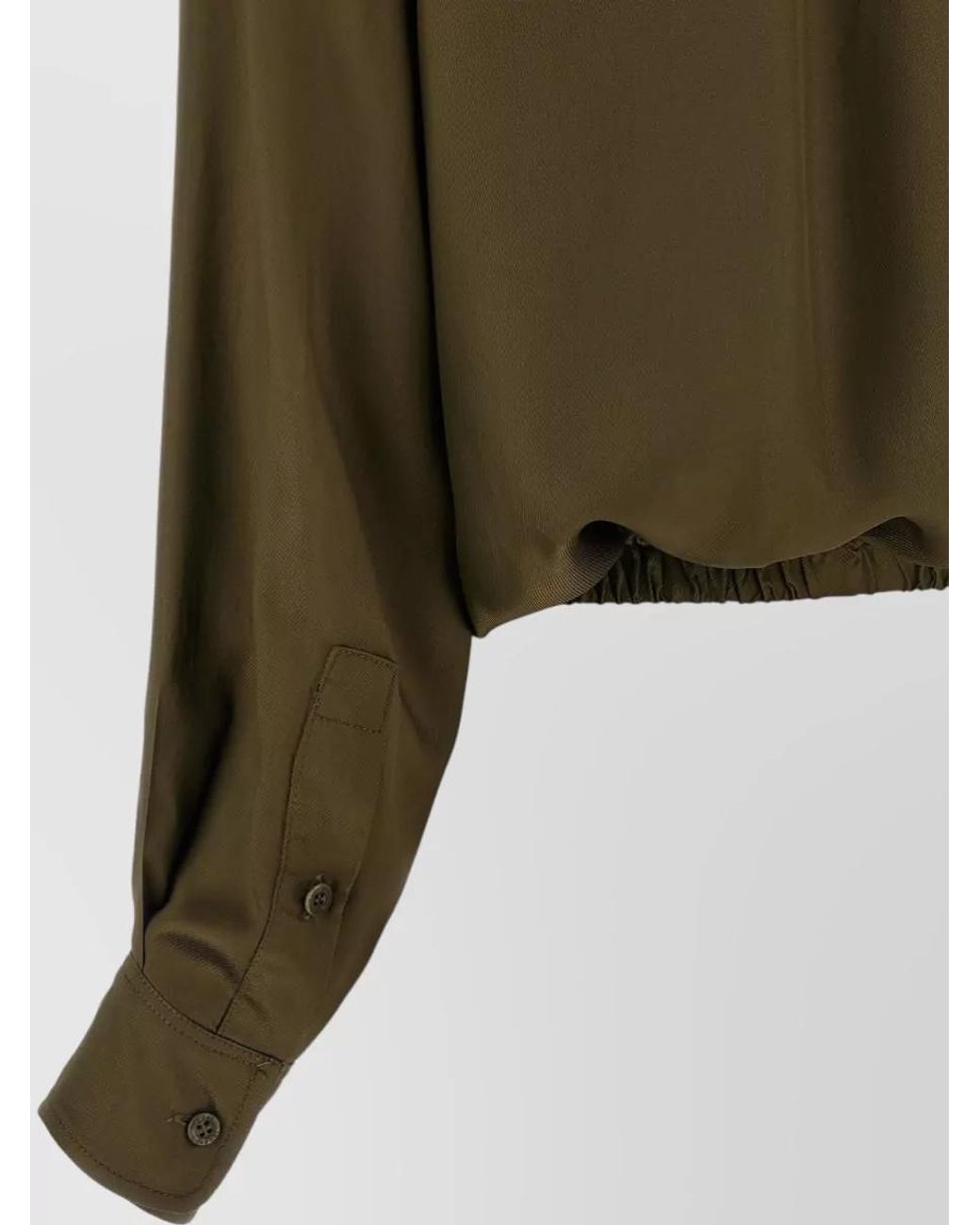 Nude Green Viscose Long-Sleeve Shirt