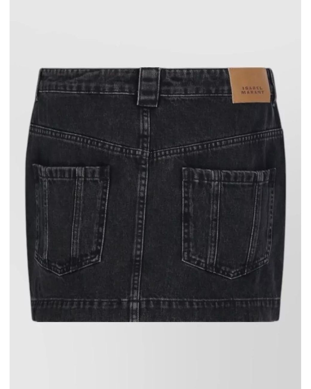 Isabel Marant Black Cotton Fitted Mini Skirt