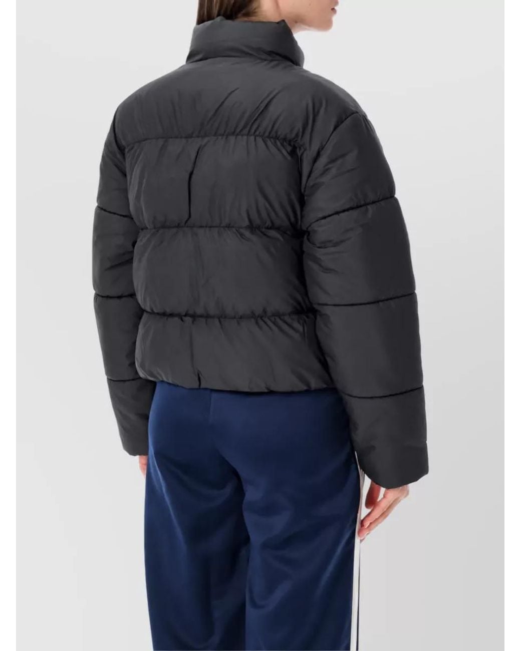 Adidas Originals Blue Recycled Polyester Short Puffer Jacket