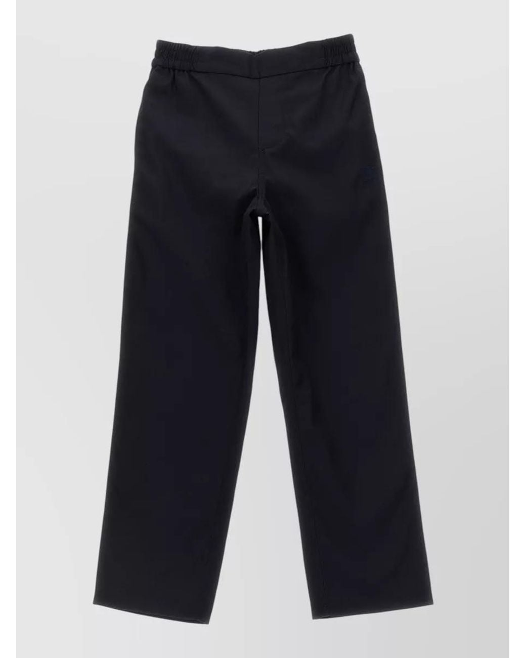 Burberry Blue Cotton Blend Straight-Leg Pants