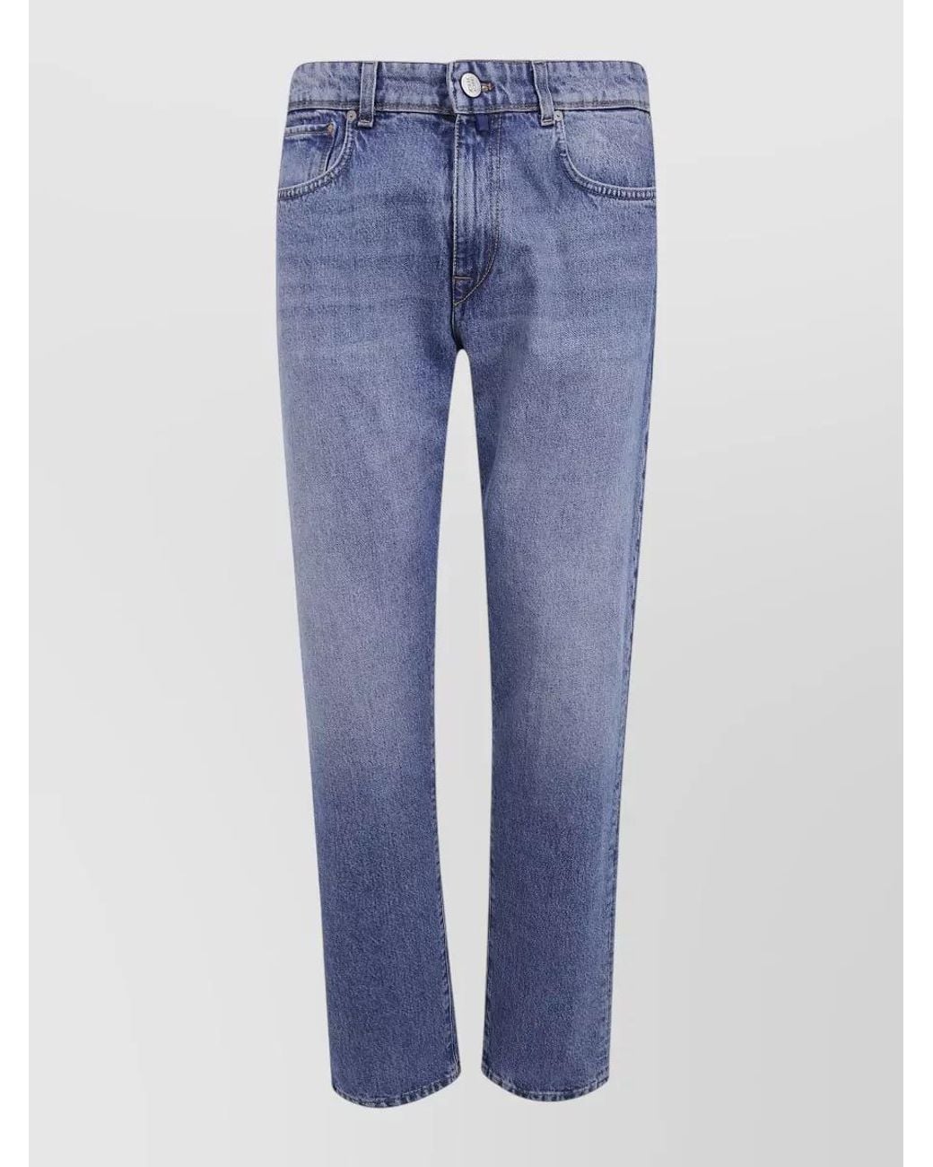 Incotex Blue Denim Regular-Fit Straight-Leg Jeans for men