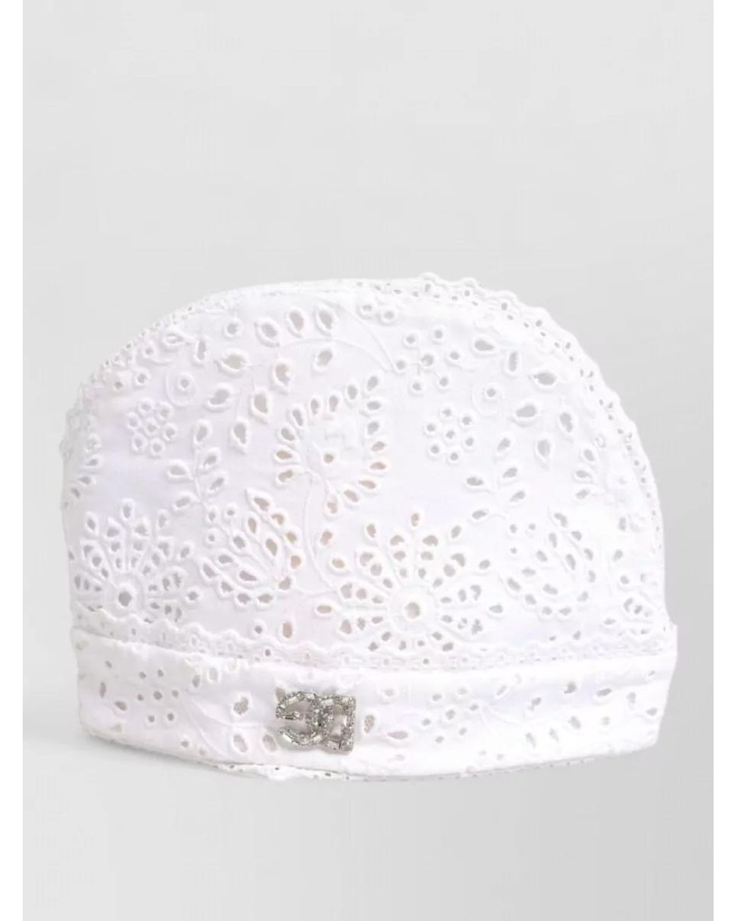 Dolce & Gabbana White Embroidered Crystal Headband