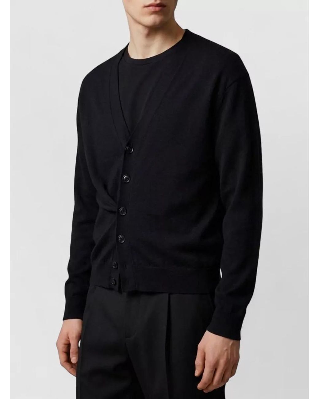 Lemaire Black Knit Cardigan for men