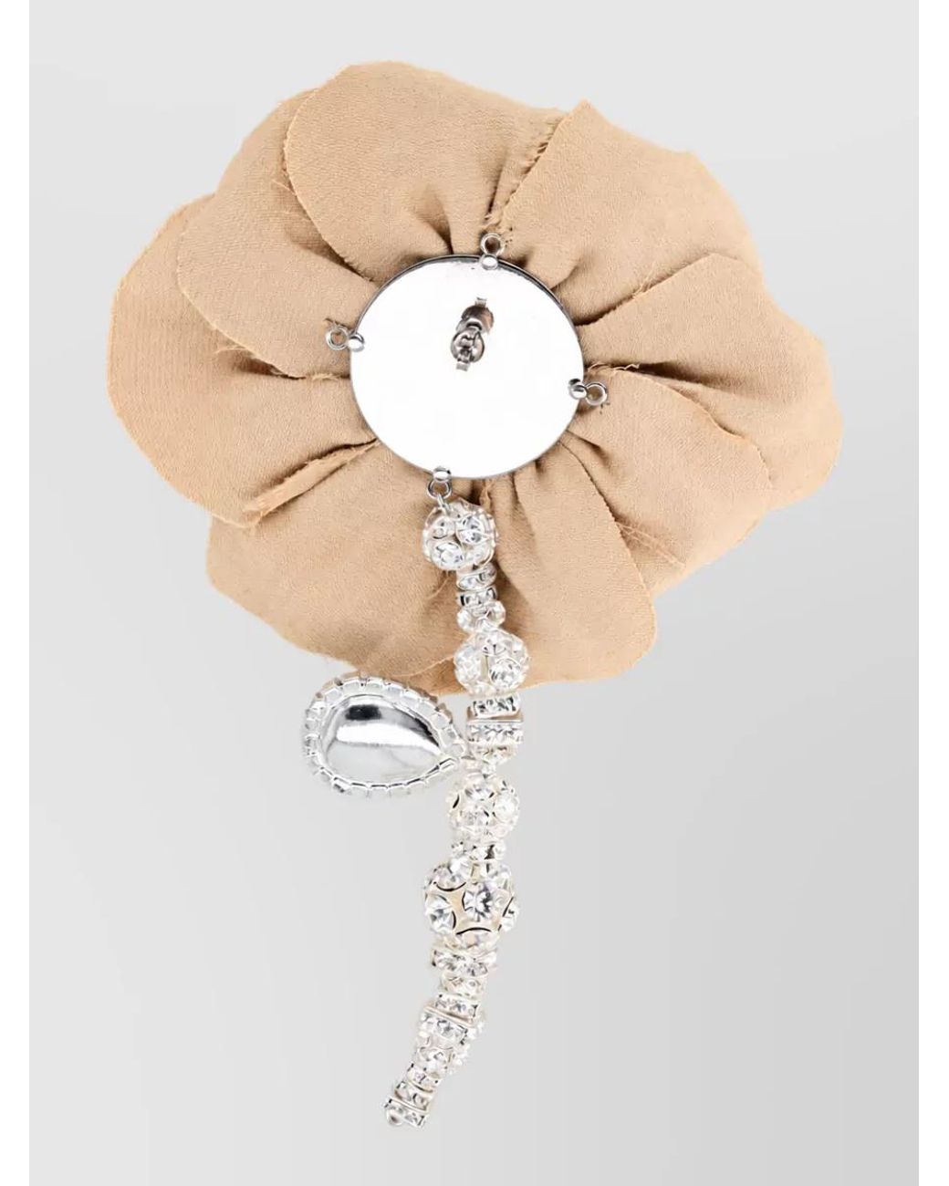 Magda Butrym White Crystal-Embellished Drop Earrings