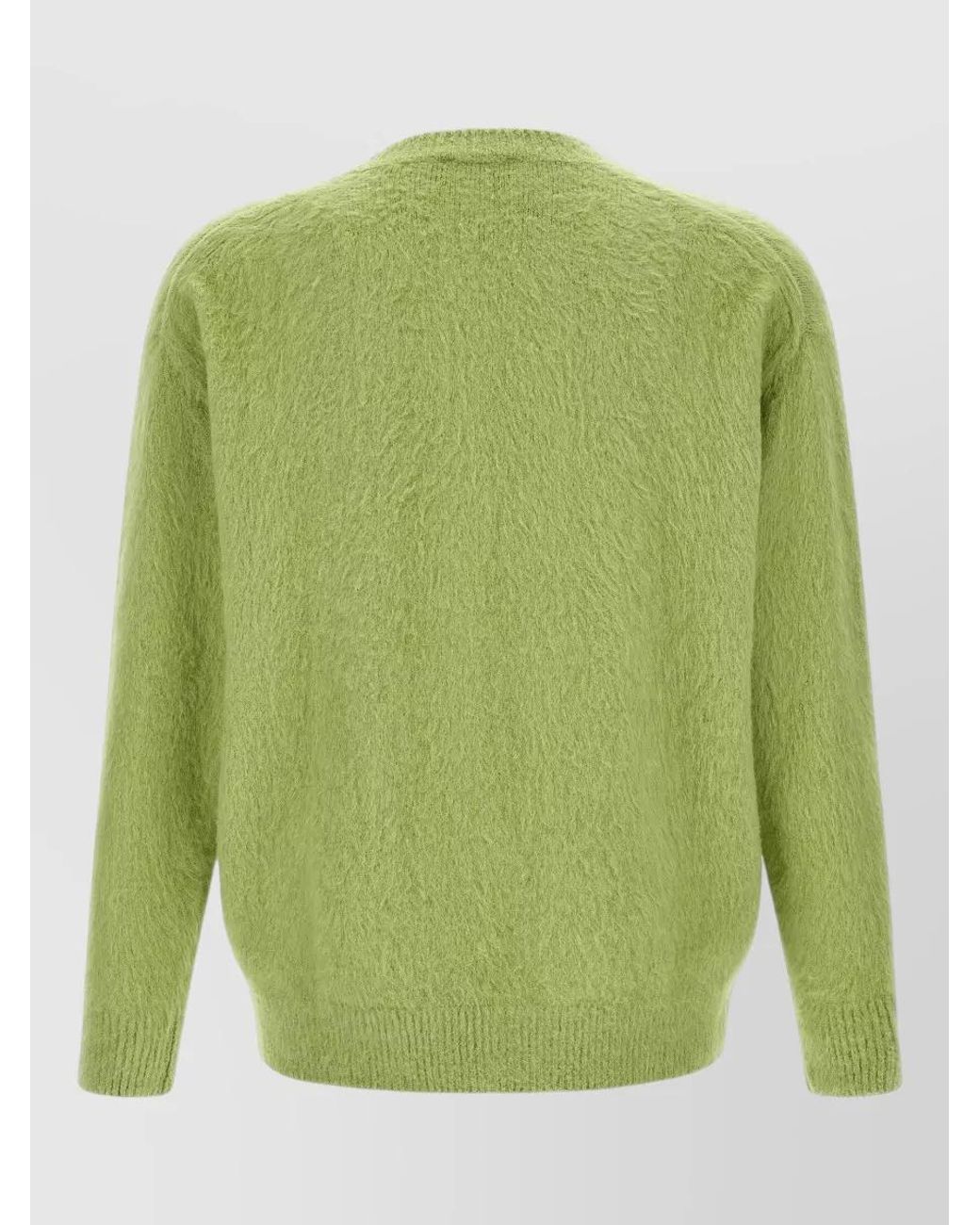 Roberto Collina Green Ribbed Crewneck Sweater for men