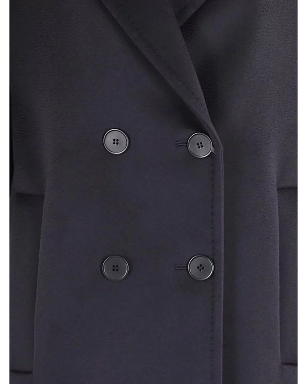 Max Mara Blue Wool Double-Breasted Fitted Jacket