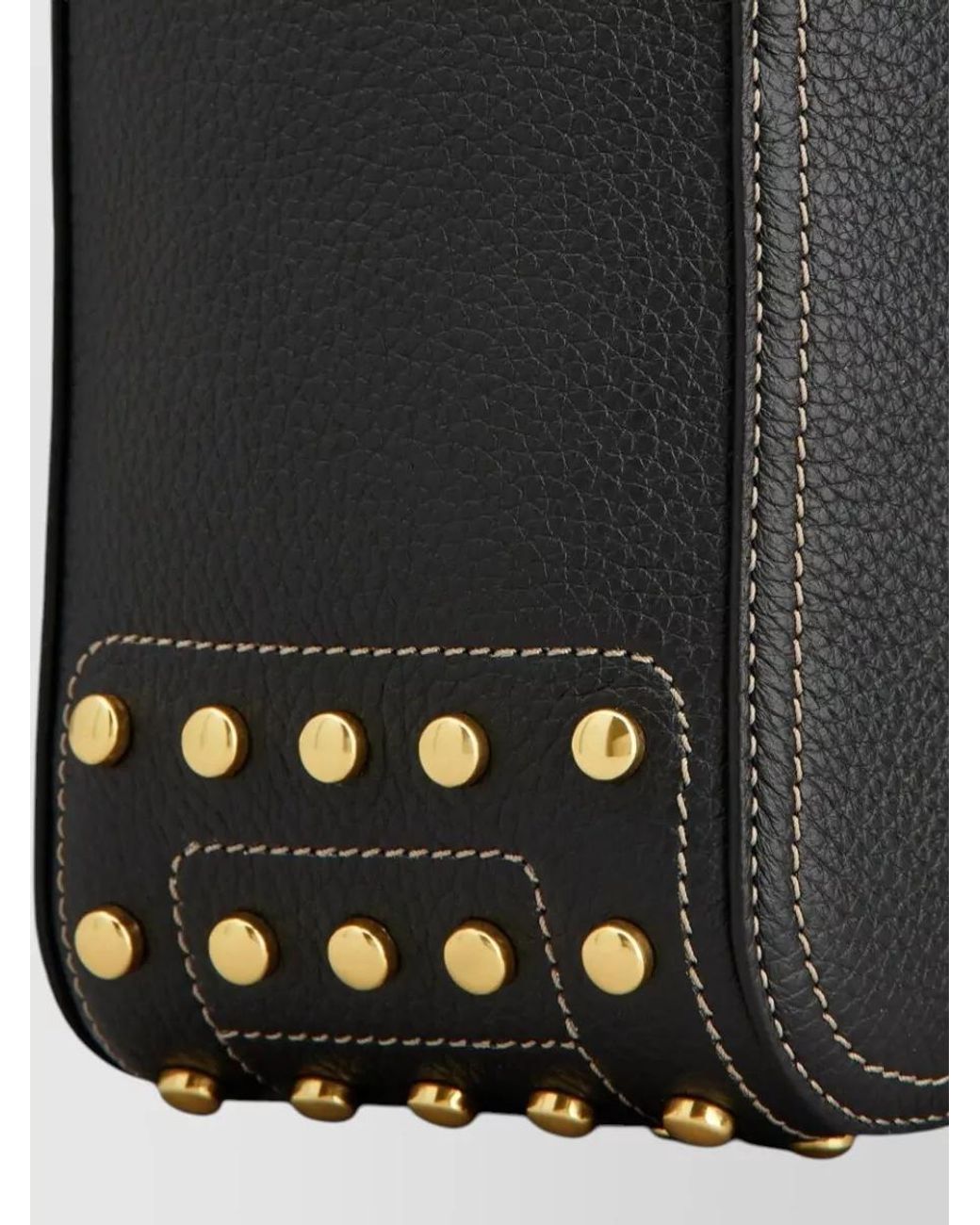 Tod's Black Metal Dots Mini Leather Shoulder Bag