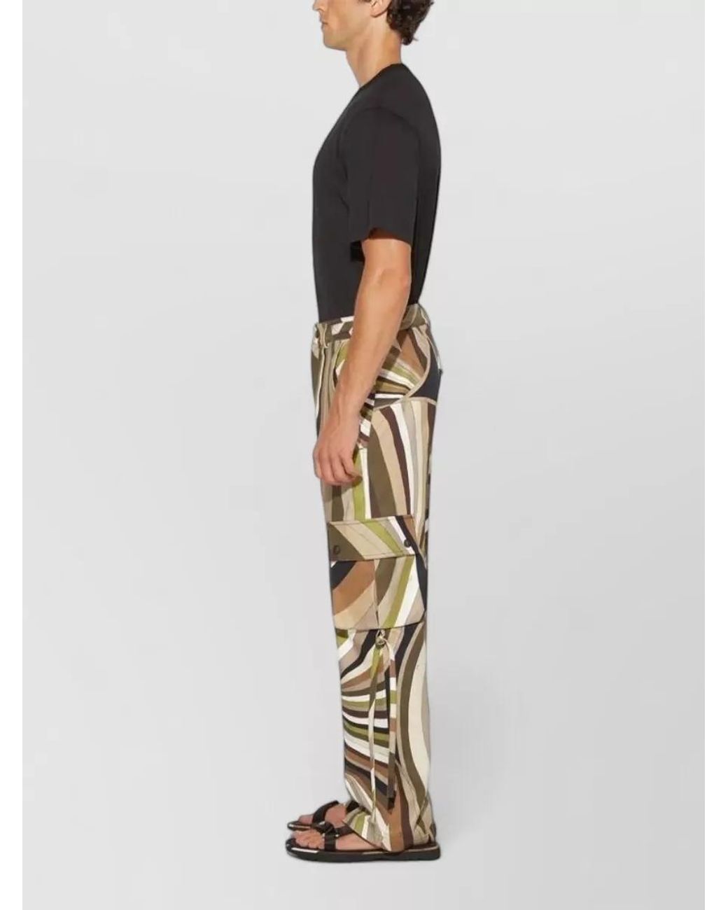 Emilio Pucci Natural Cotton Cargo Shorts for men