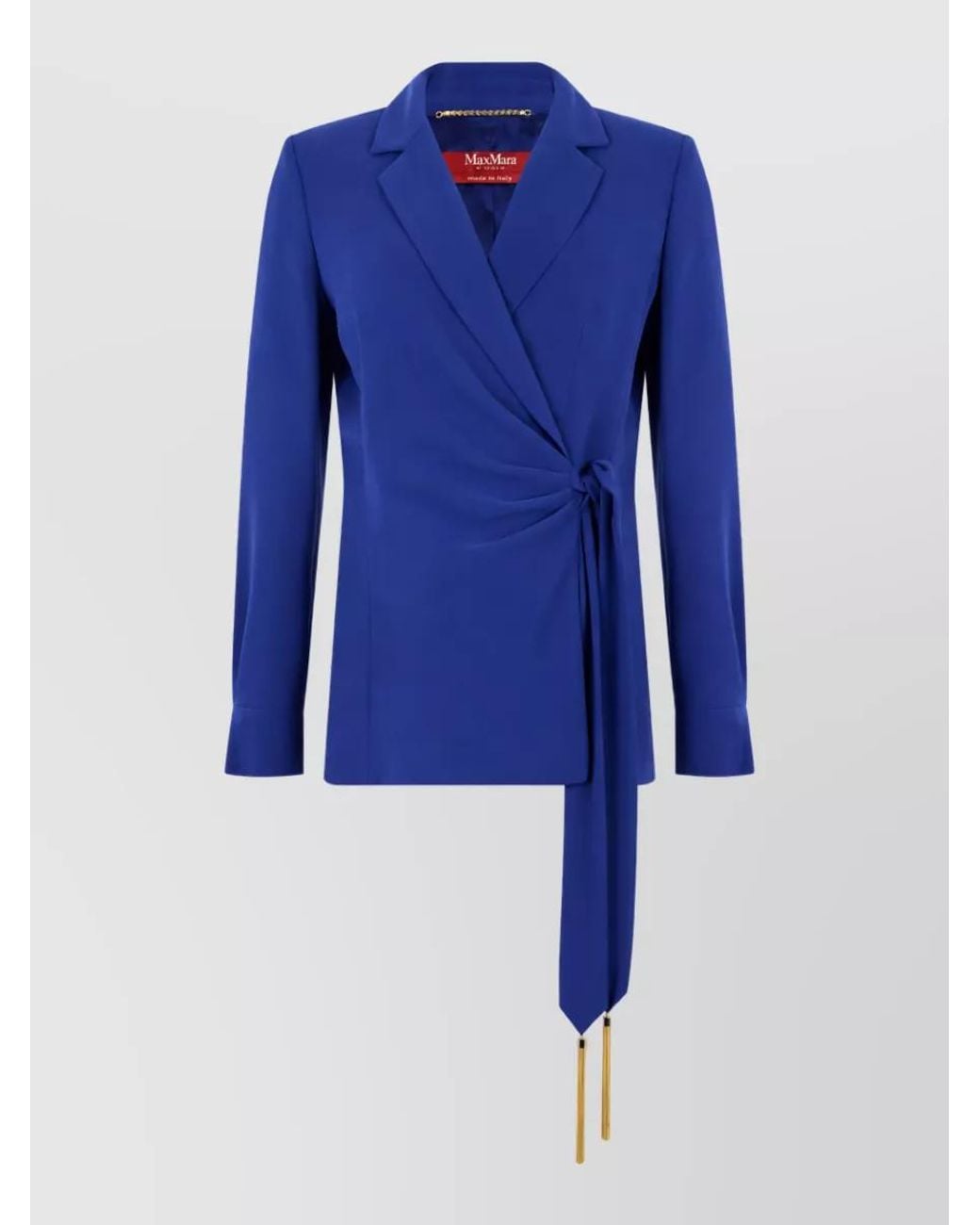 Max Mara Blue Jewel-Trim Tailored Jacket