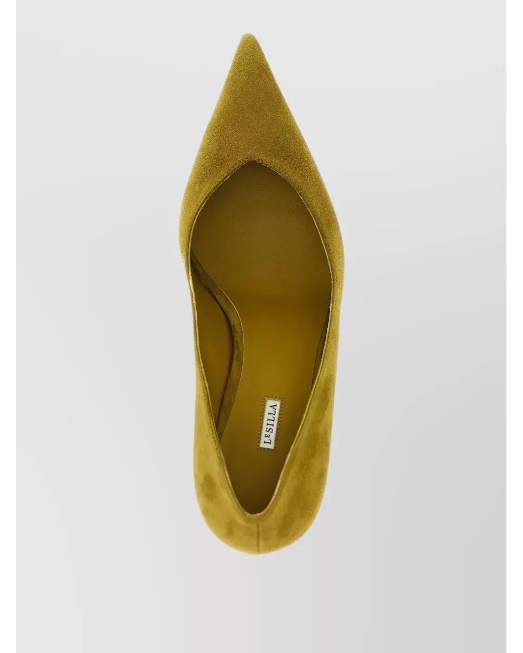 Le Silla Green Suede V-Neck Pumps