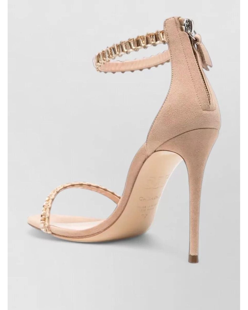Casadei Pink Jewel-Embellished Sandals