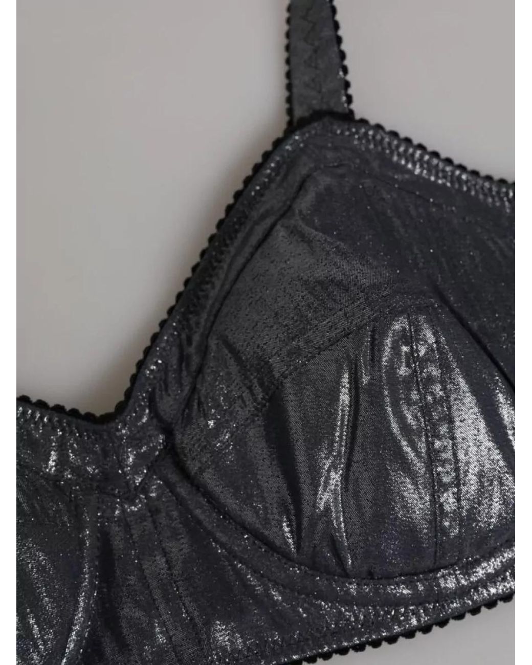 Dolce & Gabbana Metallic Silk Balconette Bra