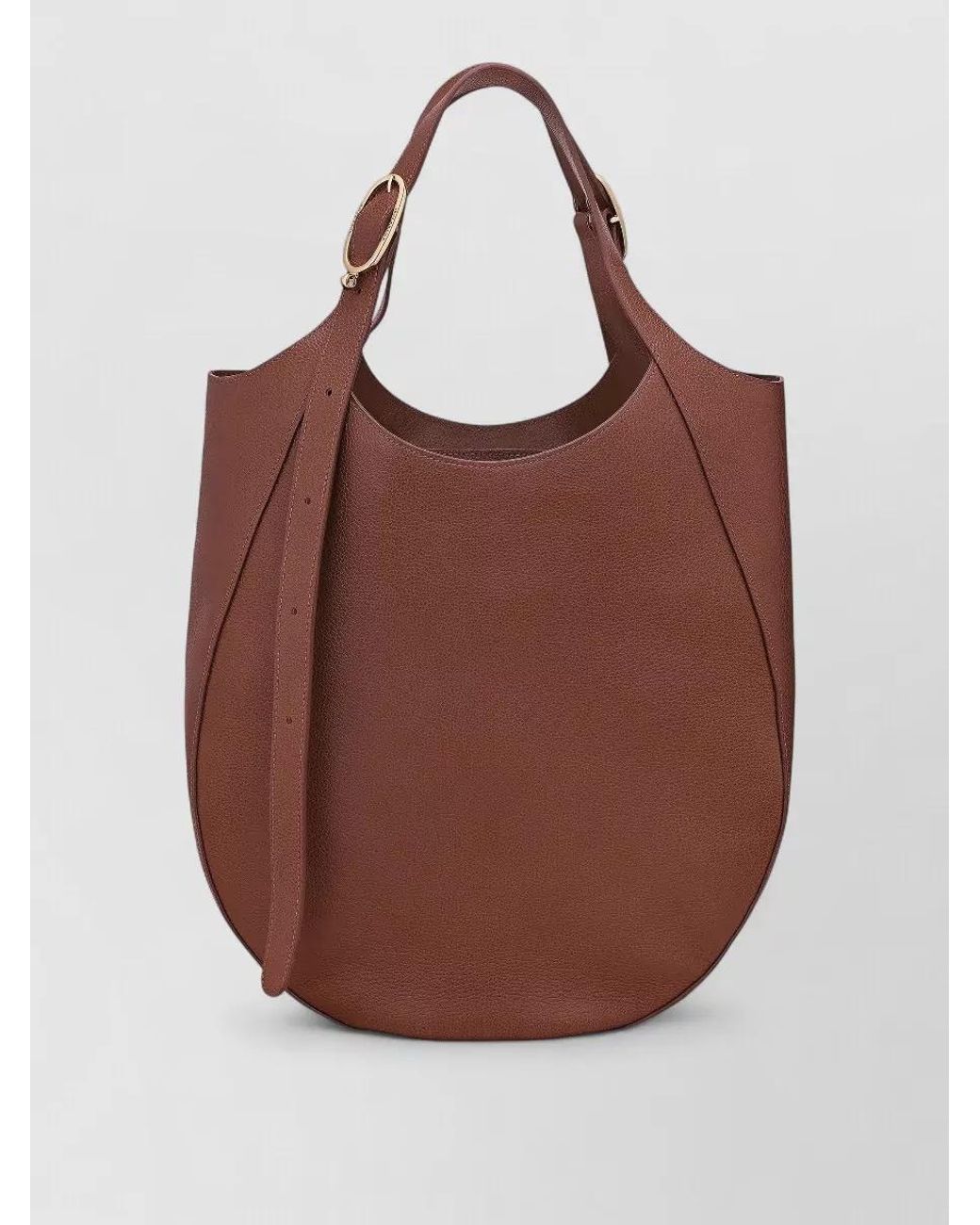 Longchamp Brown Leather Xl Shopper Bag