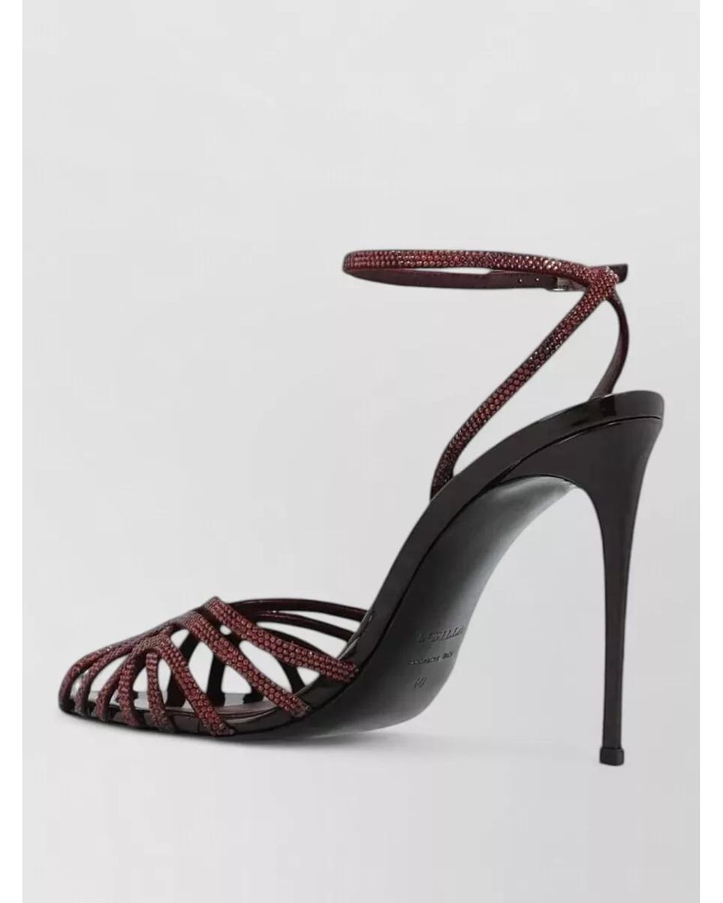 Le Silla Metallic Leather Crystal-Embellished Sandals