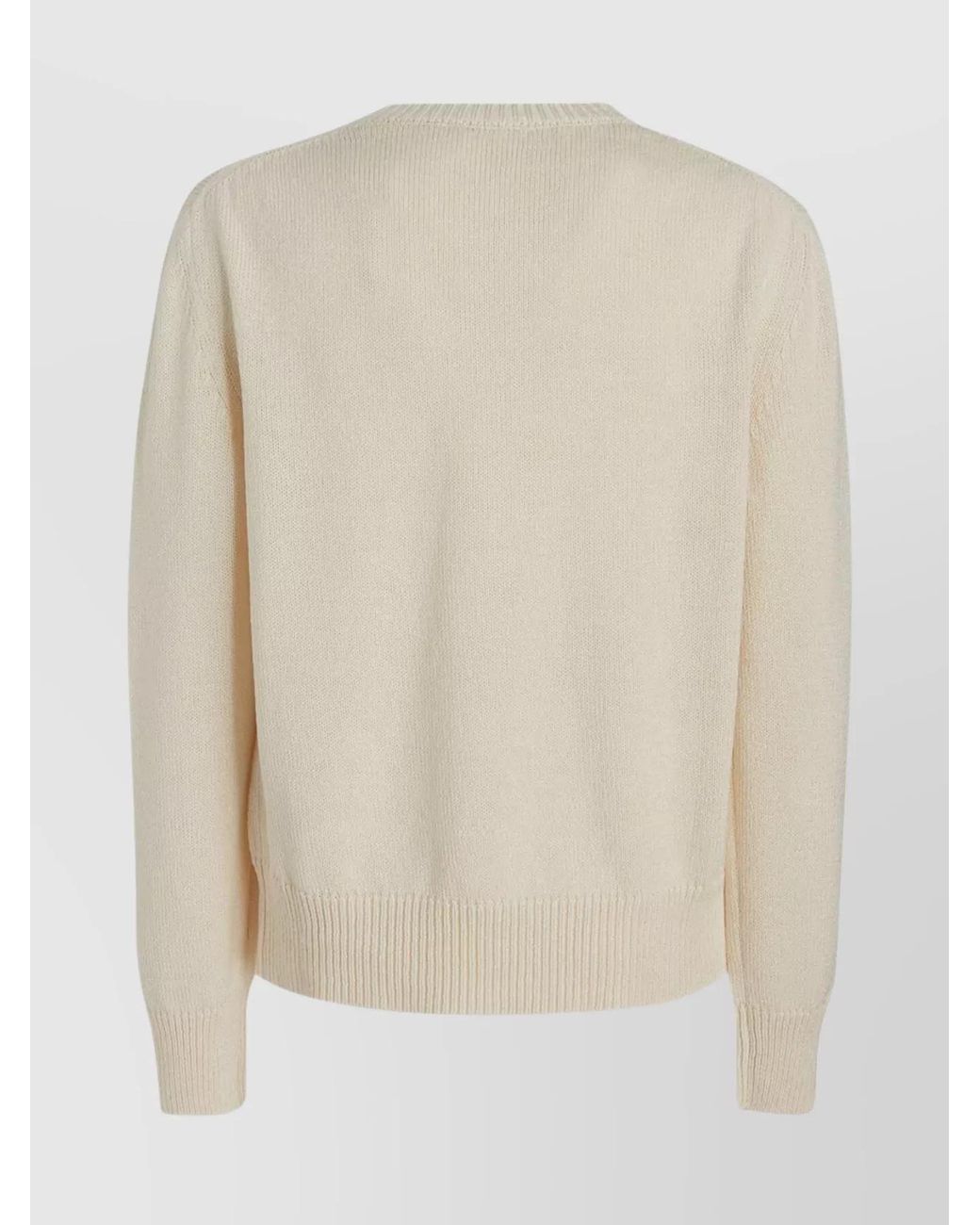 Jil Sander White Ribbed Regular-Fit Sweater for men