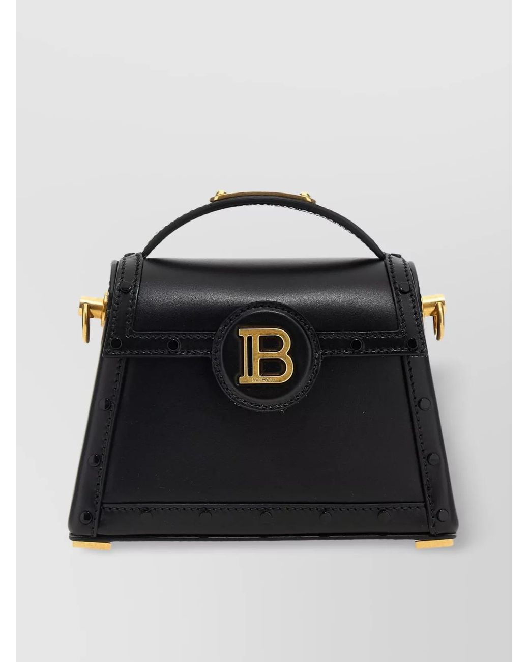 Balmain Black B-Buzz Small Leather Crossbody Bag