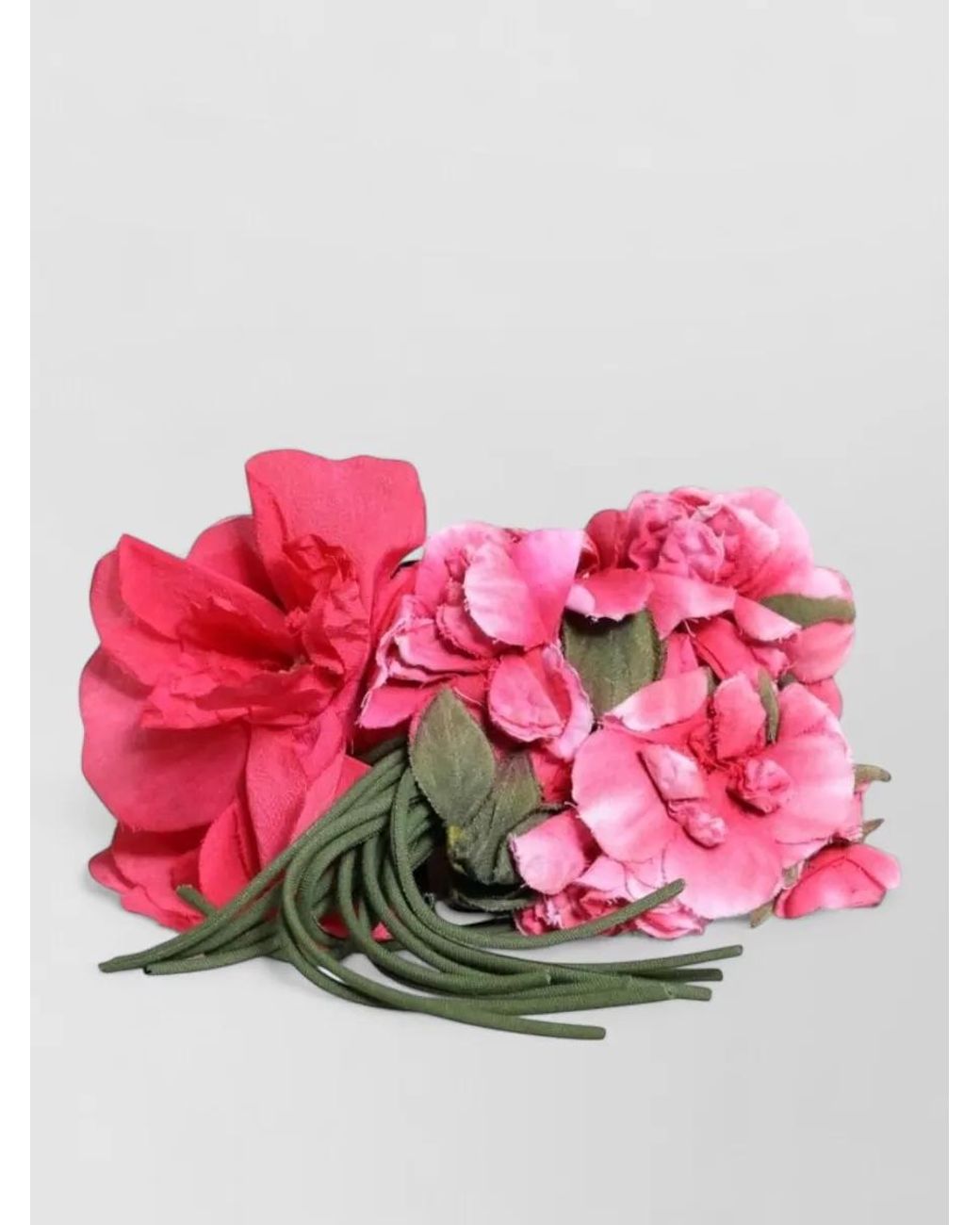 Dolce & Gabbana Pink Floral Appliqué Tie Belt