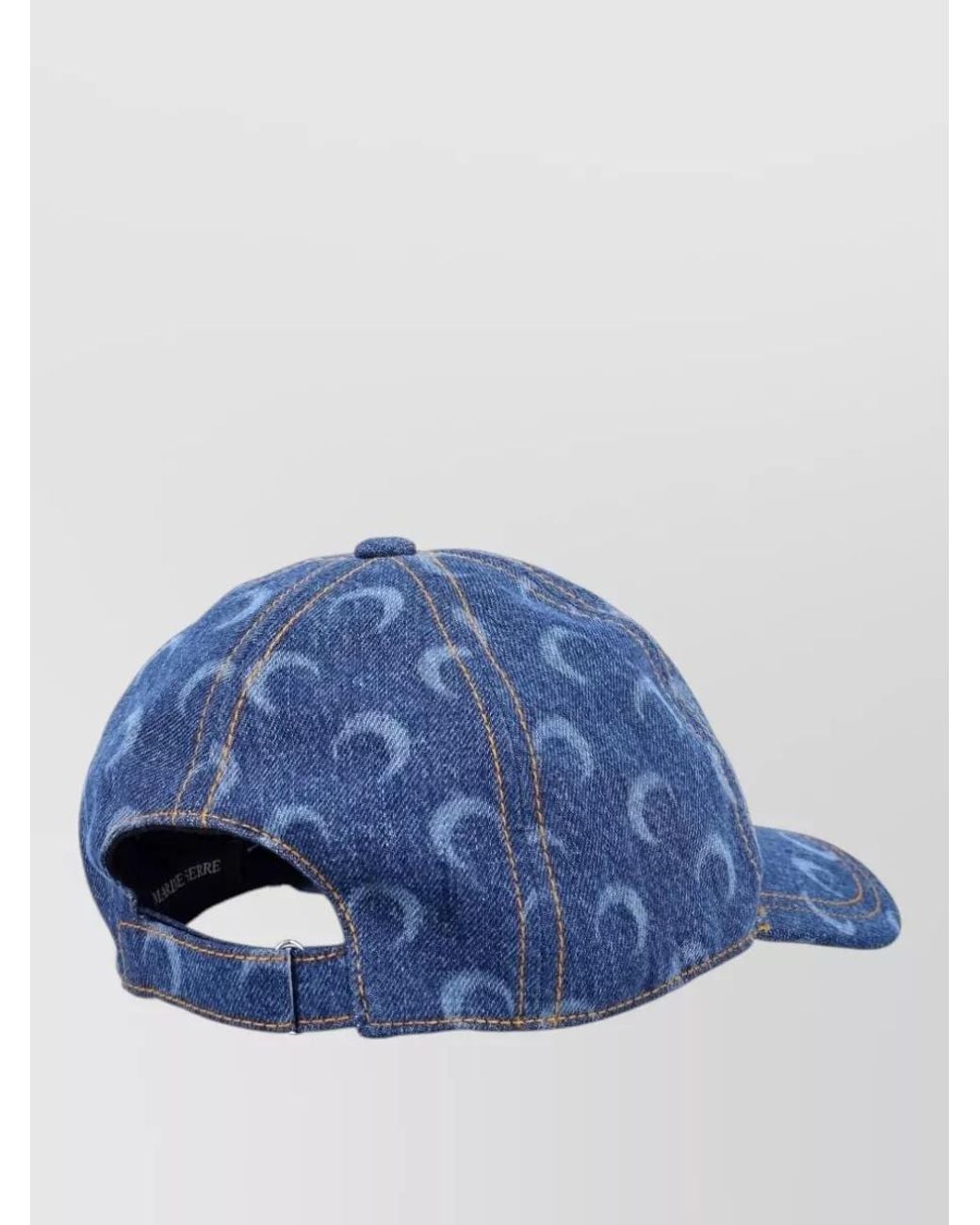 MARINE SERRE Blue Denim Moon Print Baseball Cap