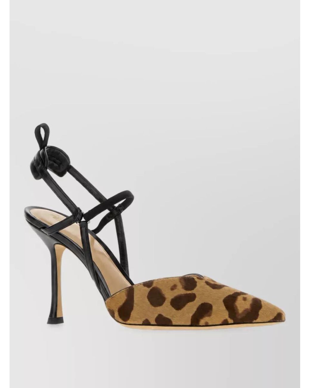 Fendi Metallic Leather Printed Pumps