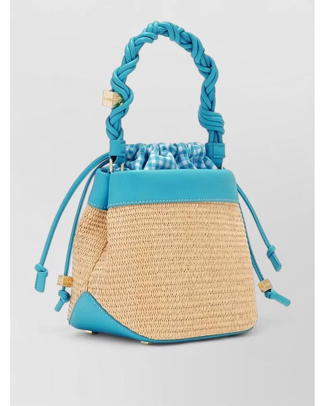 Ganni Blue Bou Bucket Bag