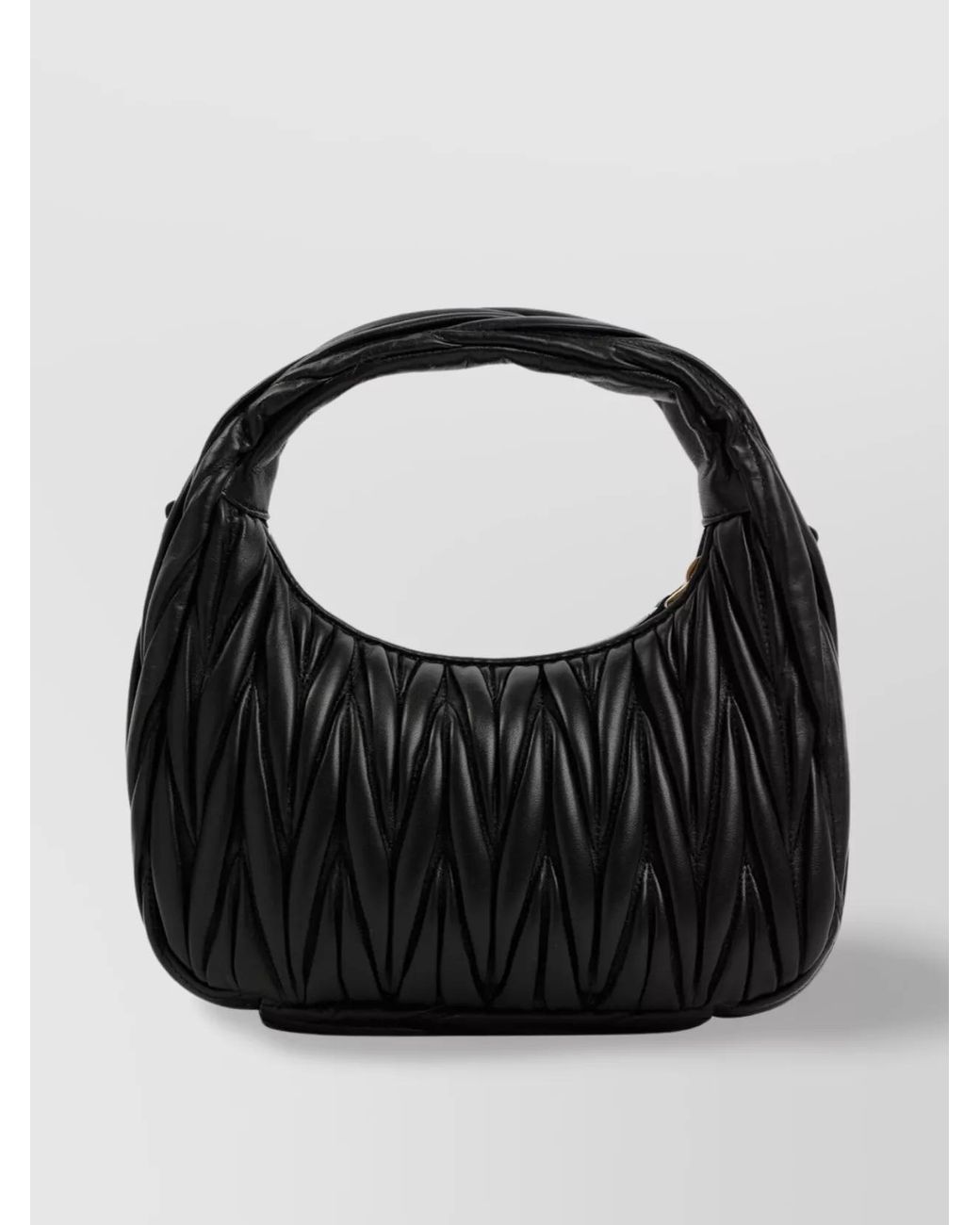 Miu Miu Black Wandler Lamb Leather Matelassé Shoulder Bag