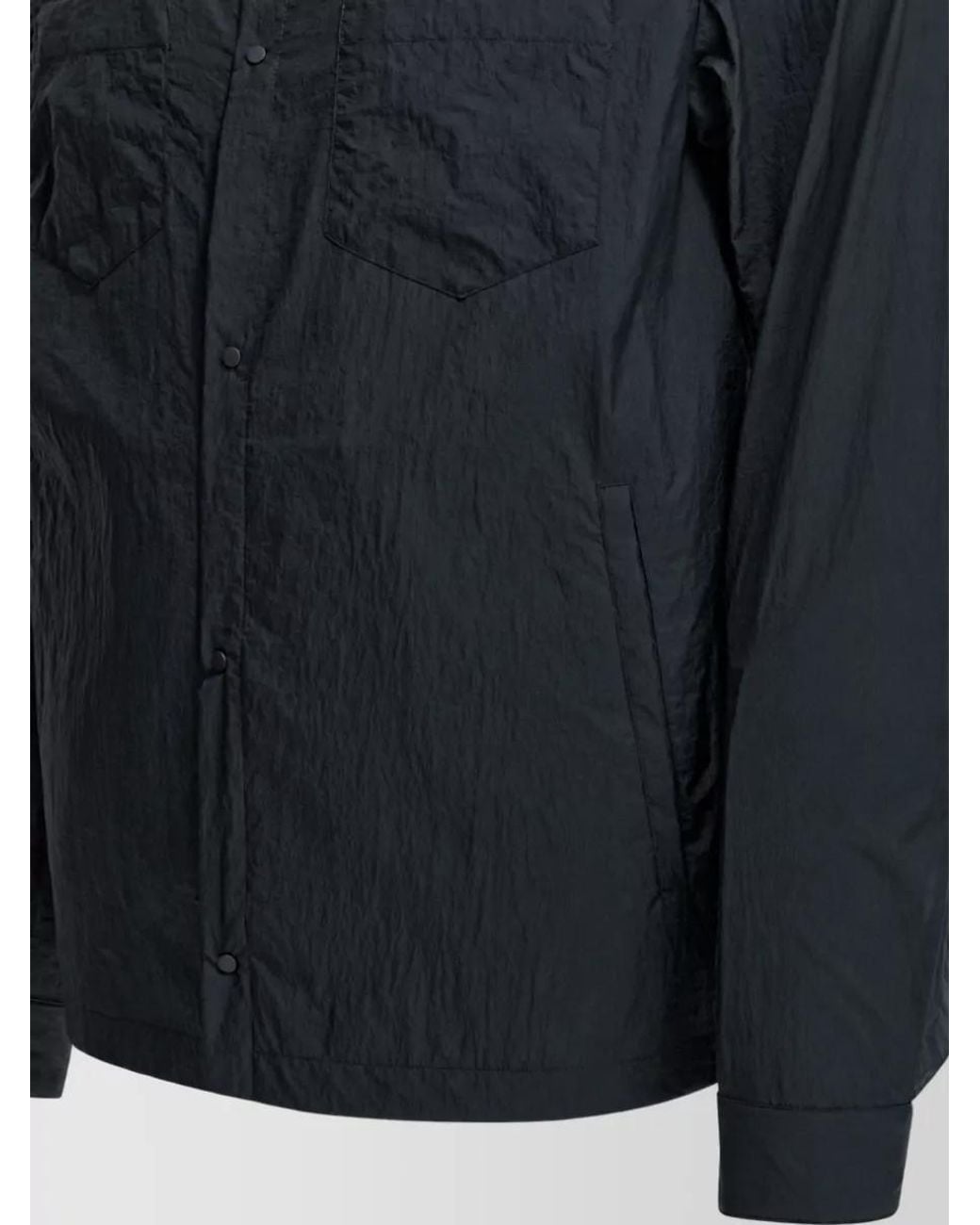Herno Blue Nylon Overshirt Jacket for men