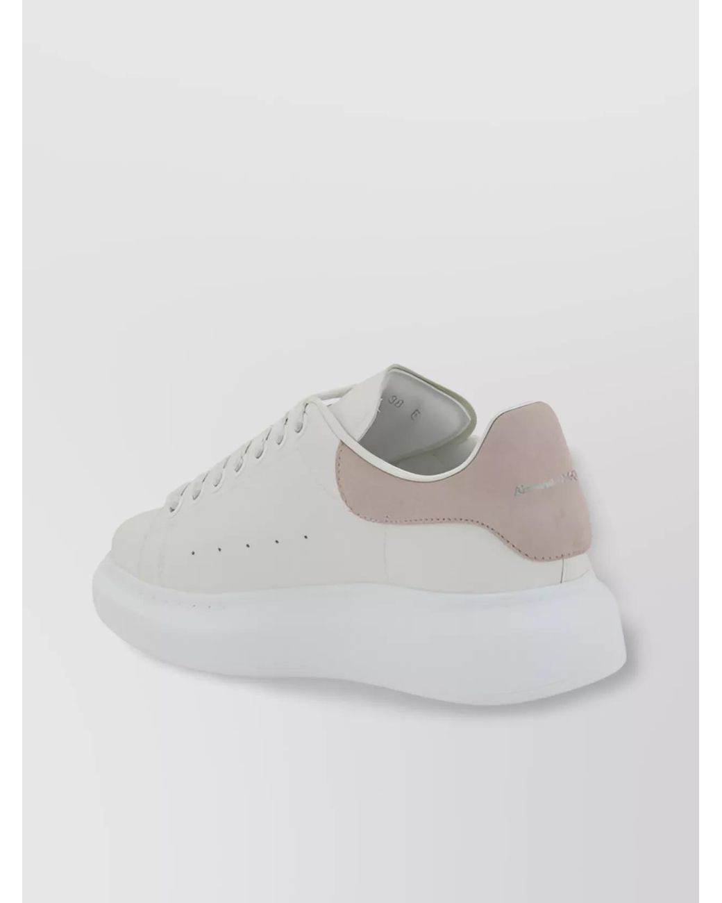 McQueen White Leather Low-Top Sneakers