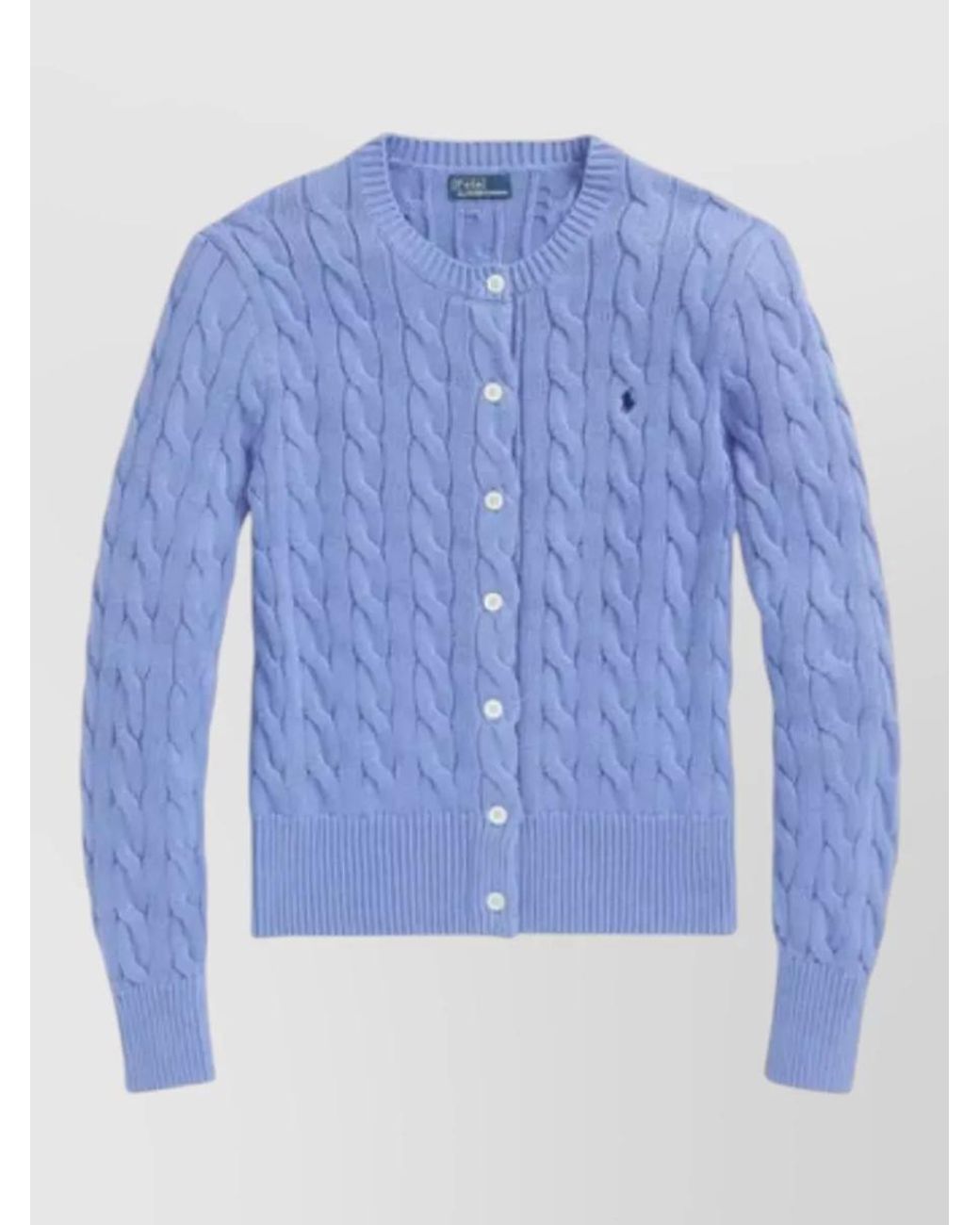 Ralph Lauren Blue Cotton Long Sleeve Cardigan