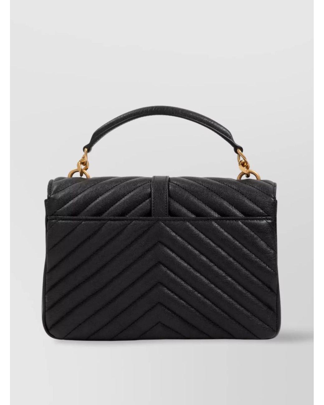 Saint Laurent Black Cassandre Medium Leather Quilted Shoulder Bag