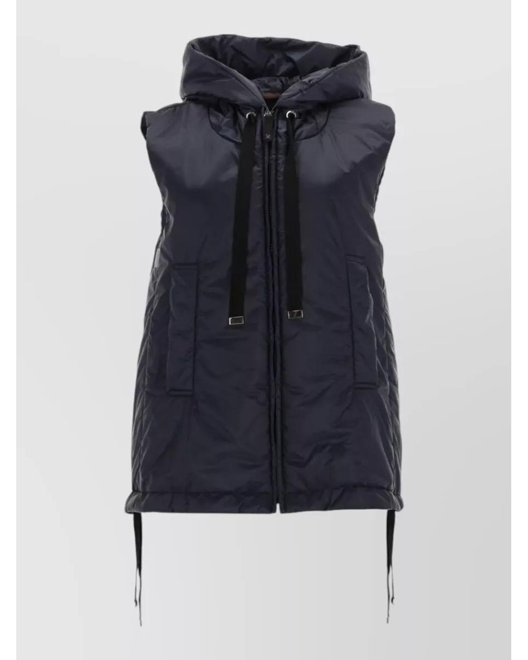 Max Mara Blue Quilted Puffer Vest