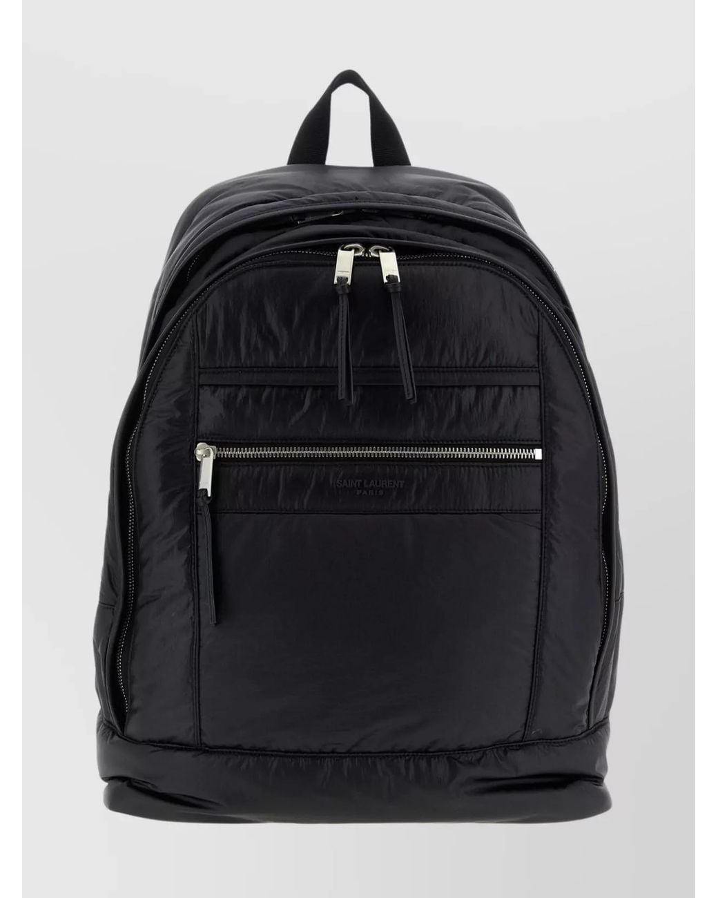 Saint Laurent Black Leather Backpack for men
