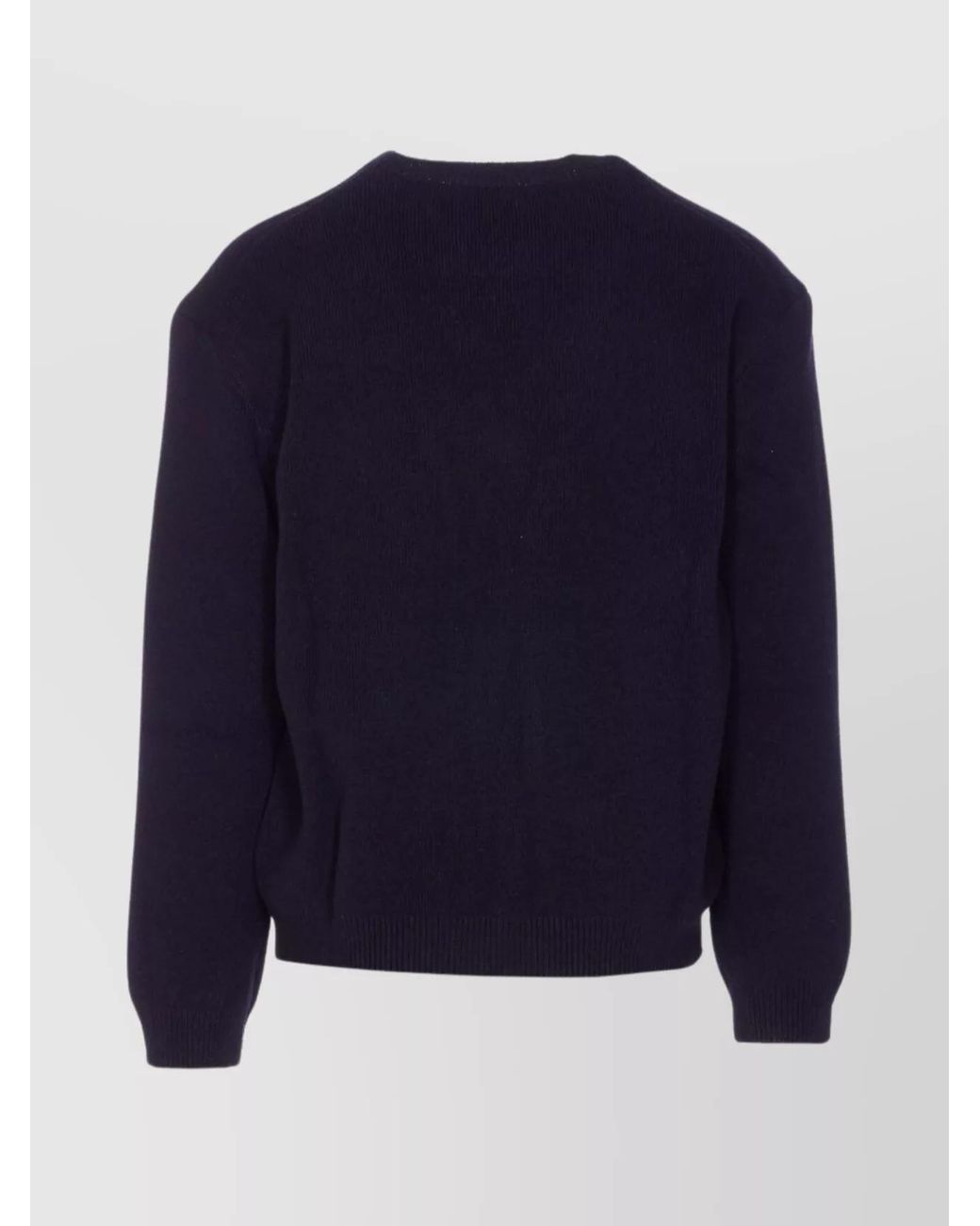 Maison Kitsuné Blue Wool Comfort-Fit Long-Sleeve Jumper for men