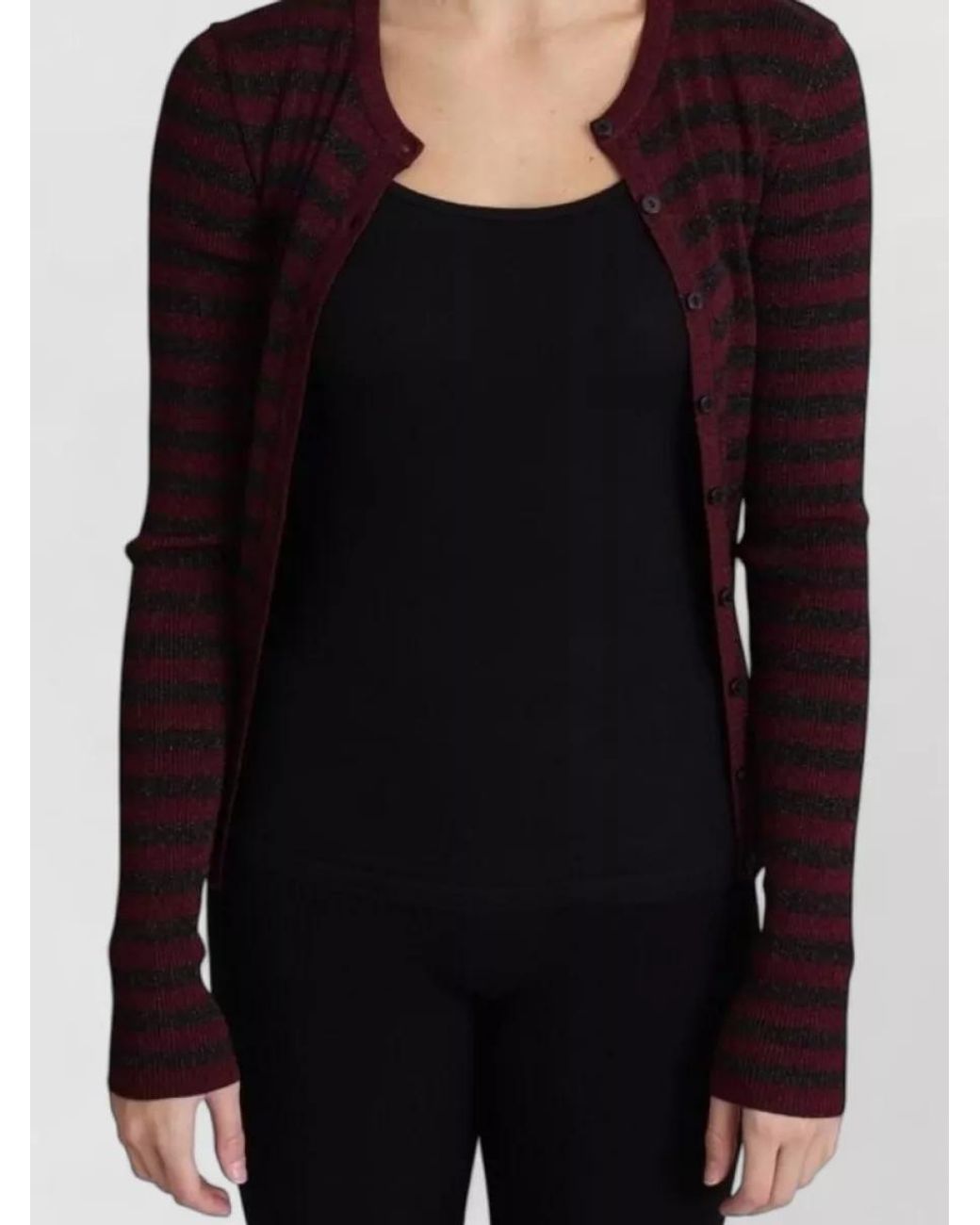 Dolce & Gabbana Purple Striped Cardigan