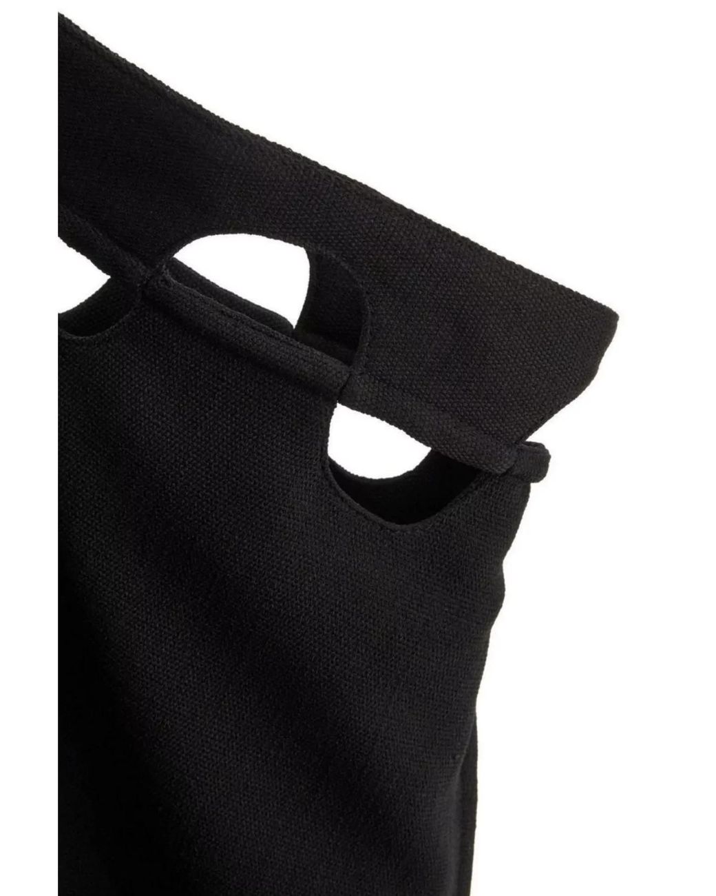Dion Lee Black Cutout High-Rise Wide-Leg Trousers