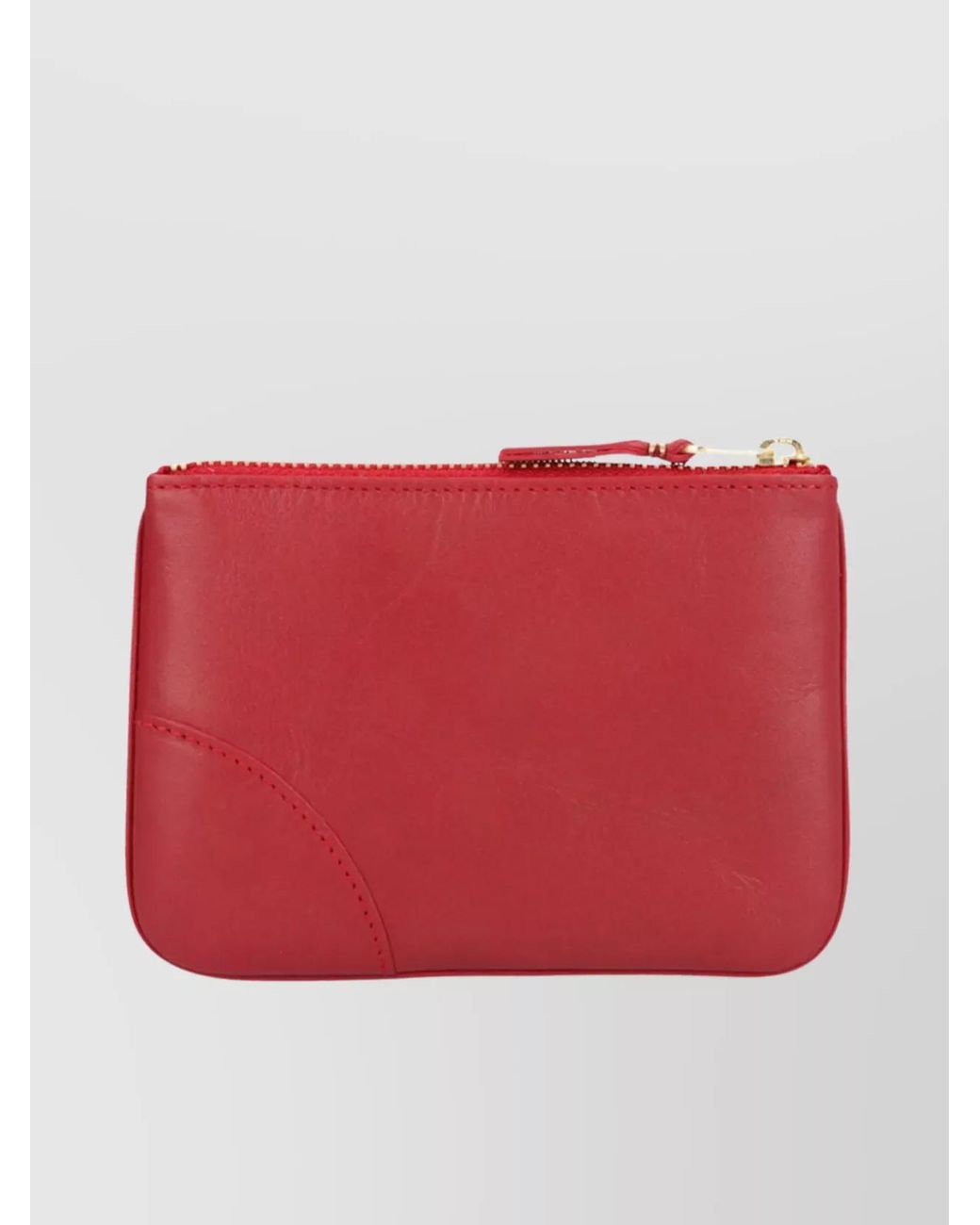 Comme des Garçons Red Leather Zip-Around Wallet