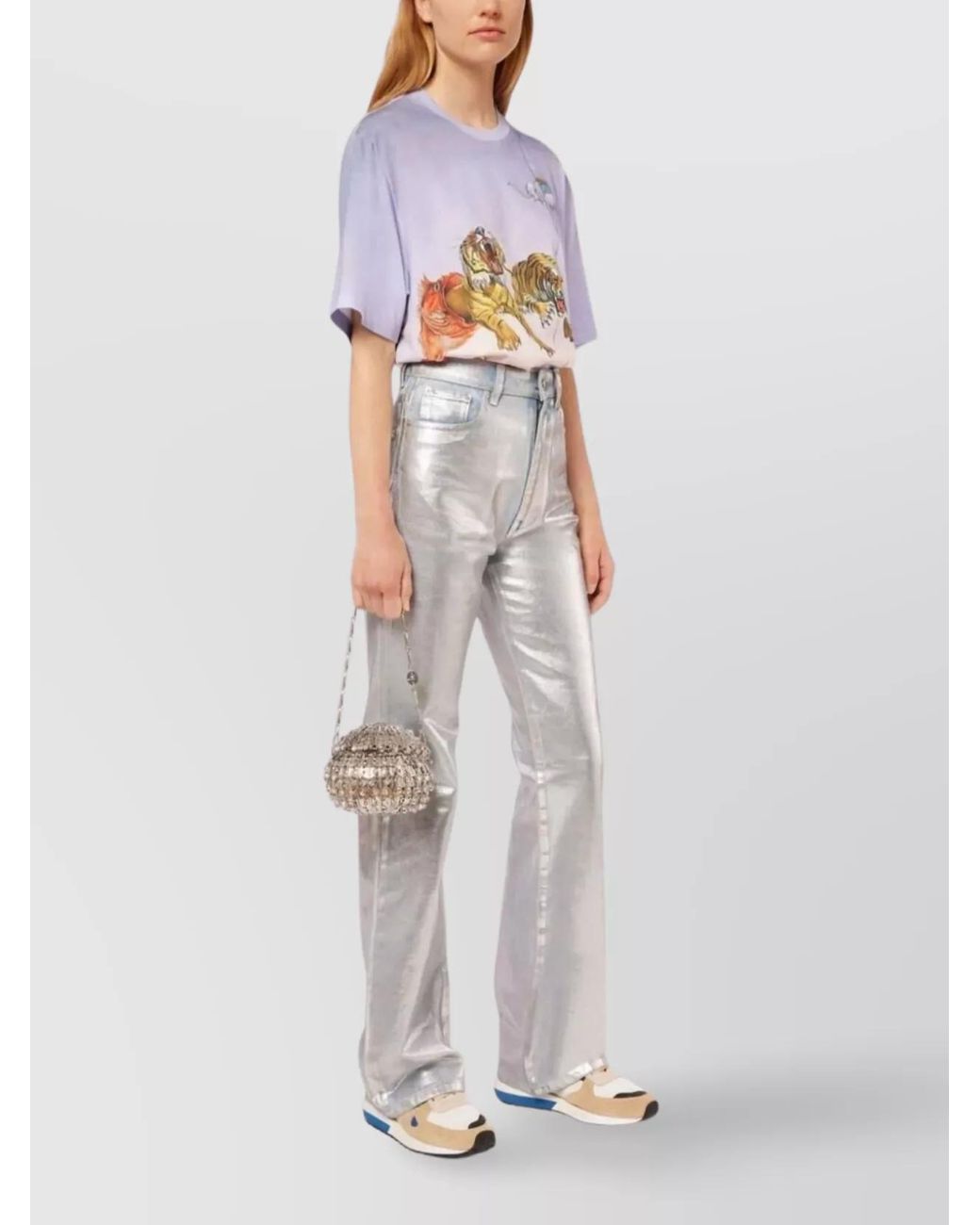 Rabanne White Straight Trousers