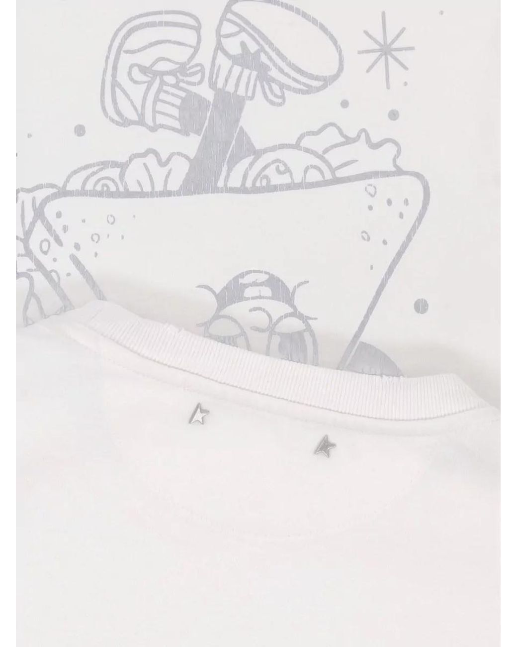 Golden Goose Deluxe Brand Gray Printed Cotton T-Shirt