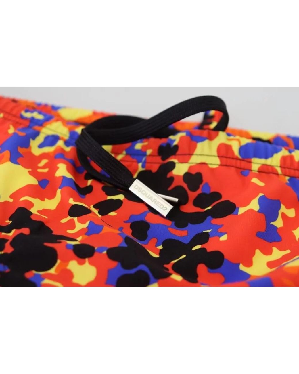 DSquared² Orange Nylon Swim Shorts for men