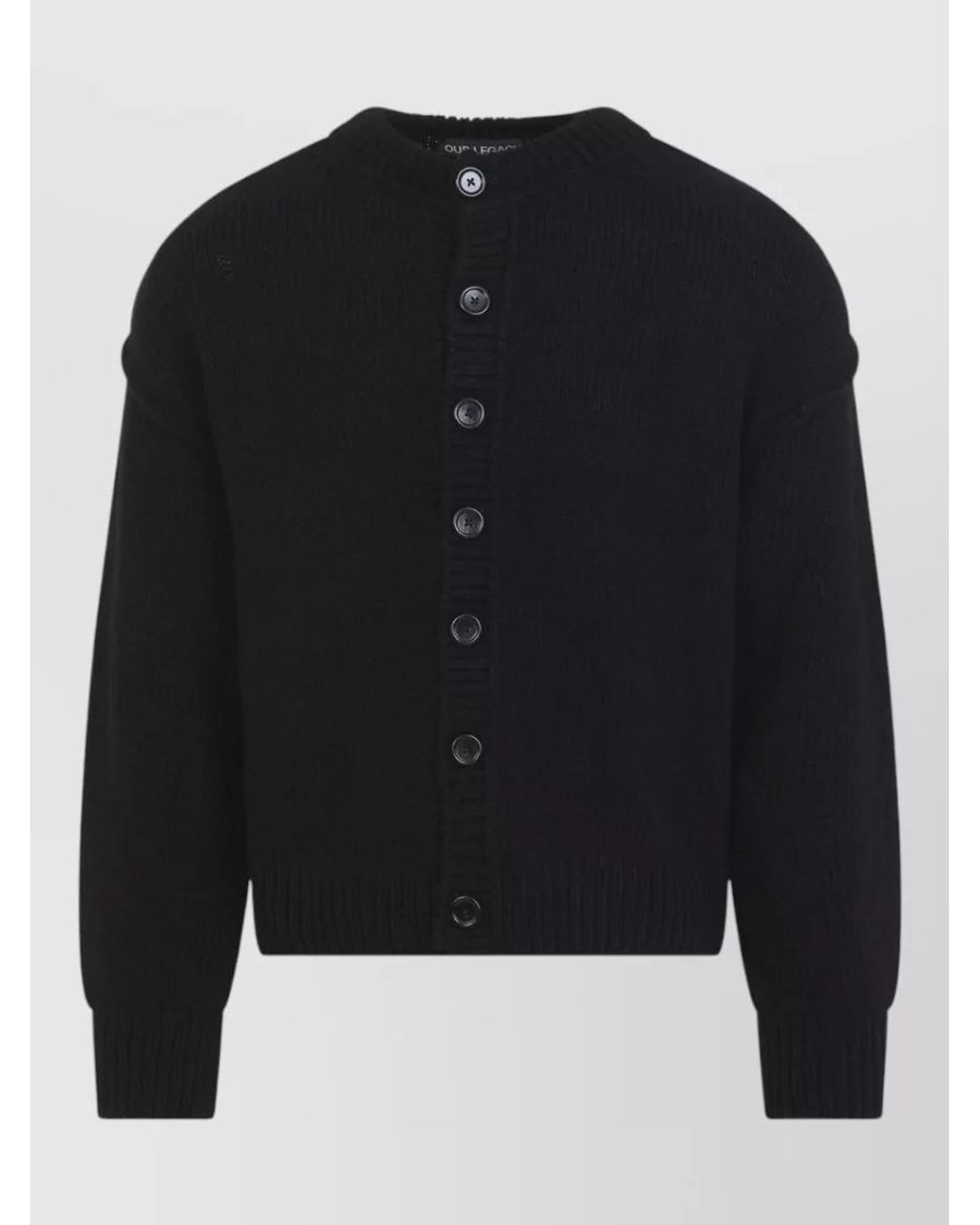 Our Legacy Blue Wool Relaxed-Fit Cardigan for men
