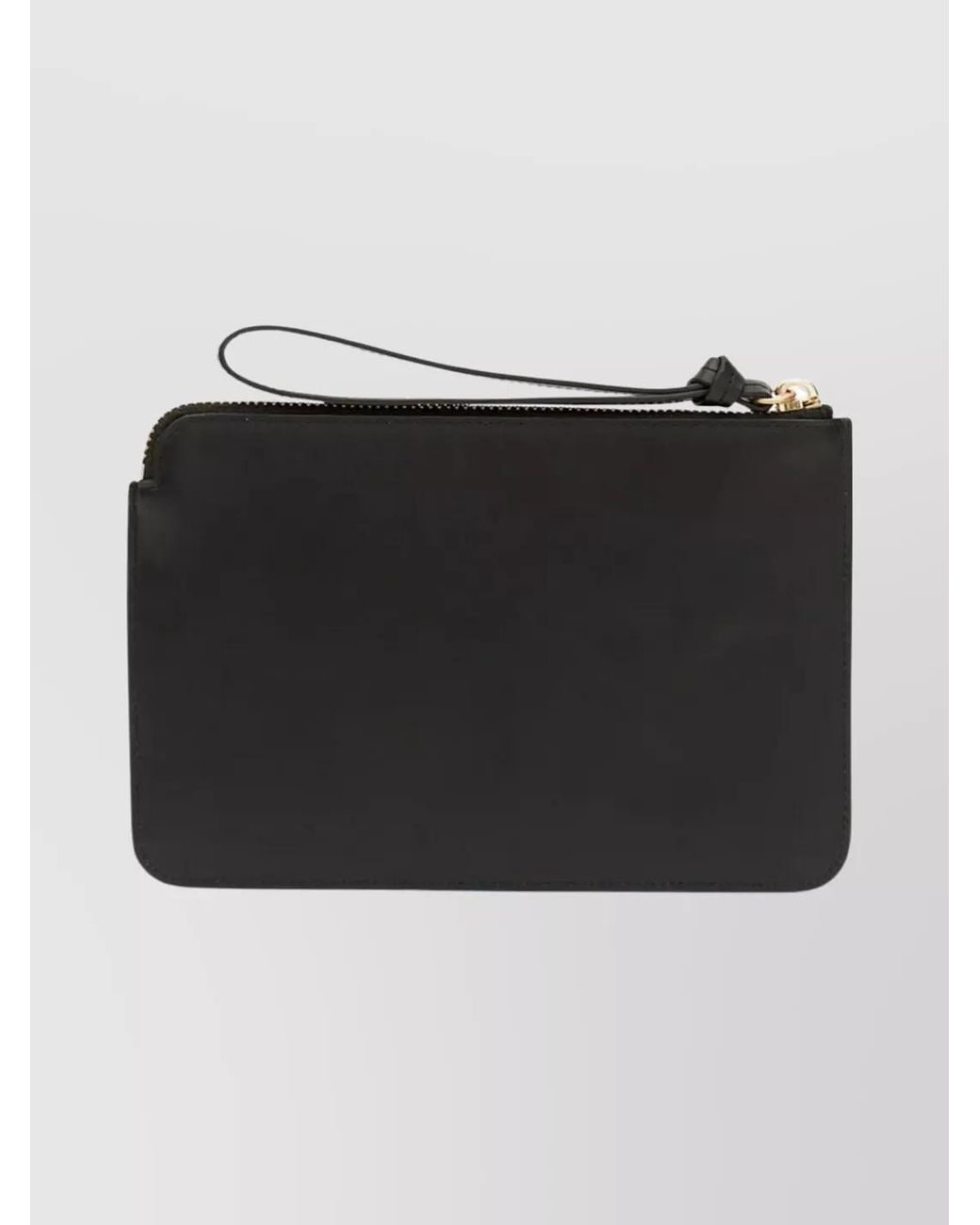 Isabel Marant Black Flat Pouch Leather Clutch Bag